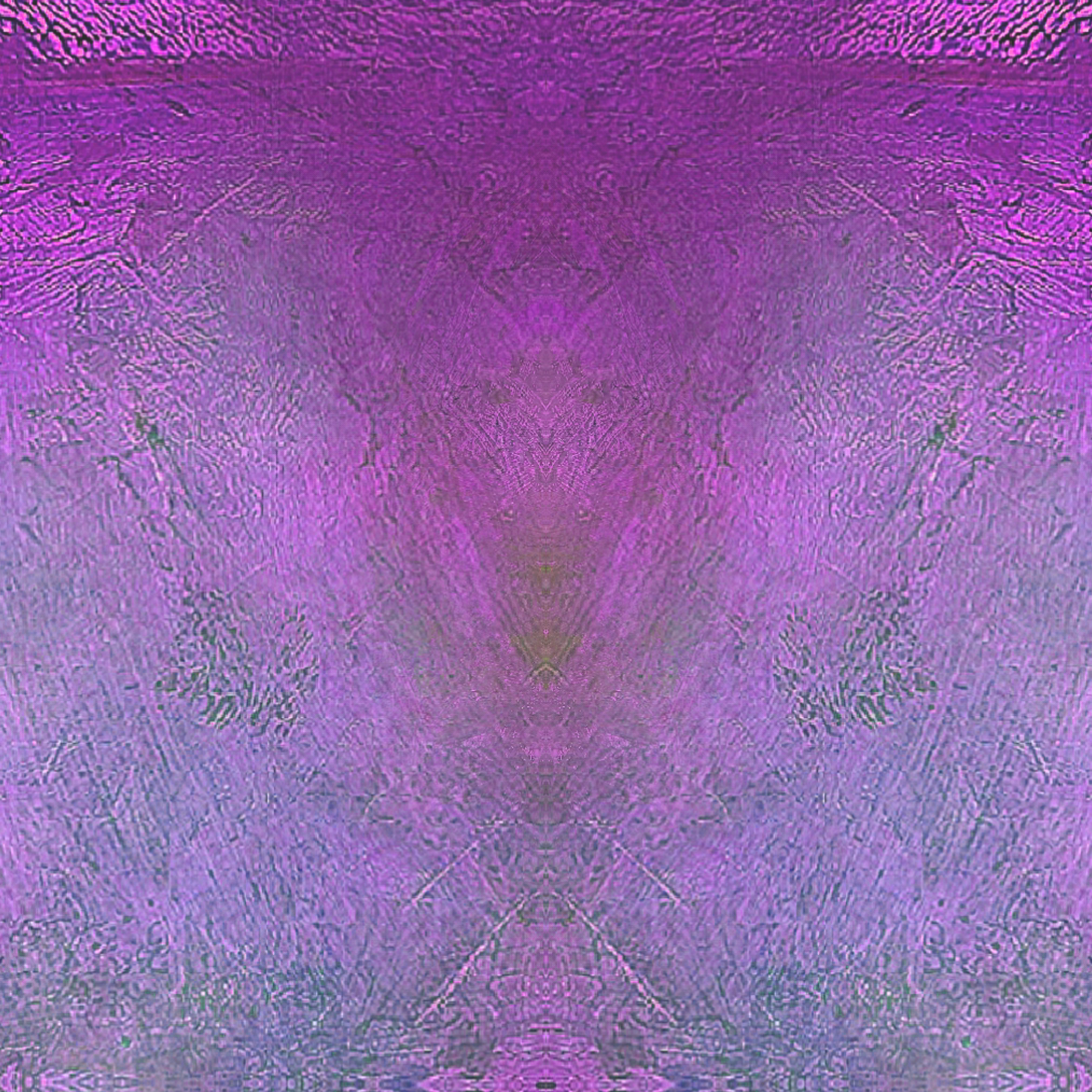 A symmetrical pattern with textured, purple, and pink colors.