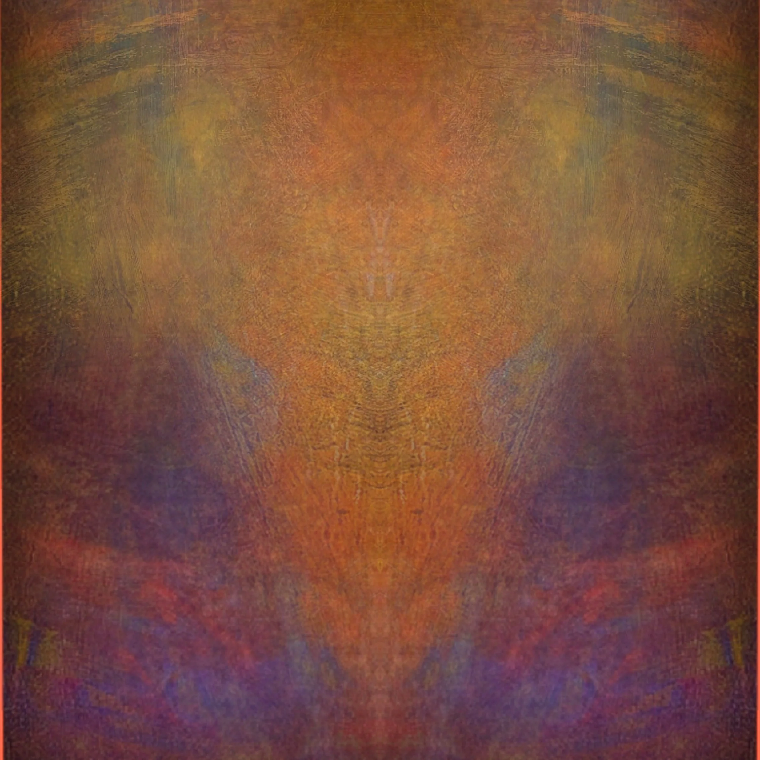A digitally manipulated photograph of an eye with its reflection is blended into a textured, colorful background.