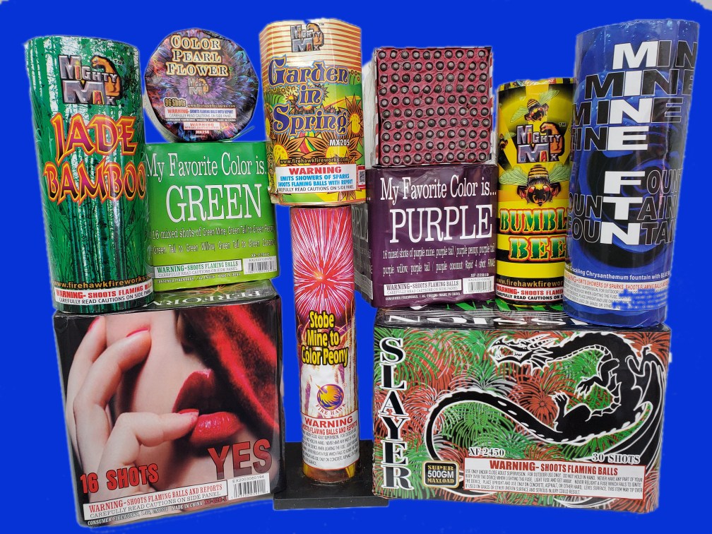 Xtreme Fireworks features assortment boxes including rockets, sparklers, and firecrackers, buy 1 get 1 free assortments, for July 4th celebrations and other special occasions