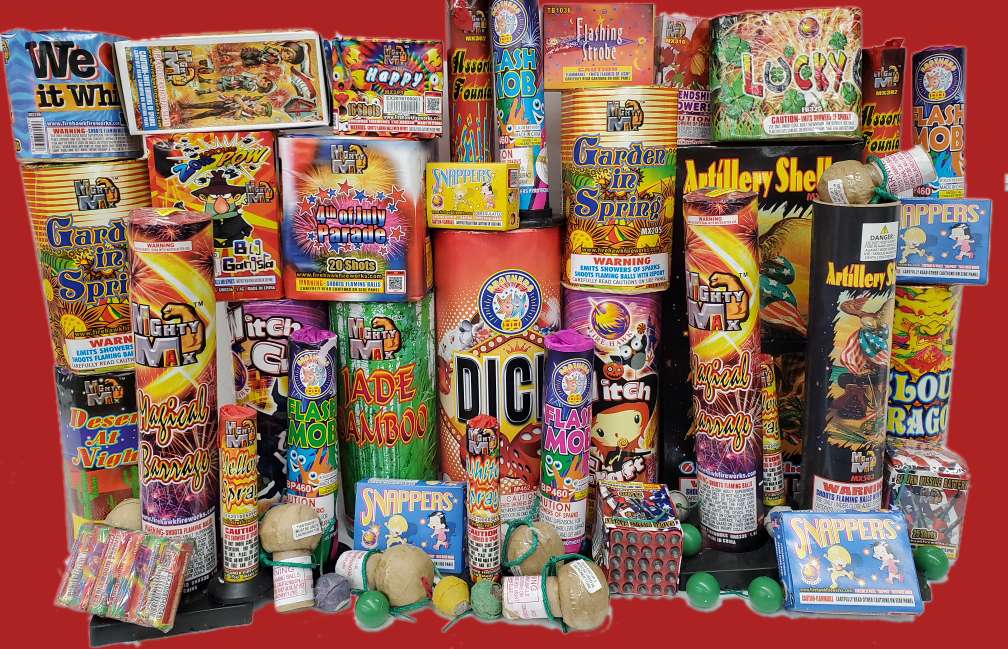 Xtreme Fireworks features assortment boxes including rockets, sparklers, and firecrackers, buy 1 get 1 free assortments