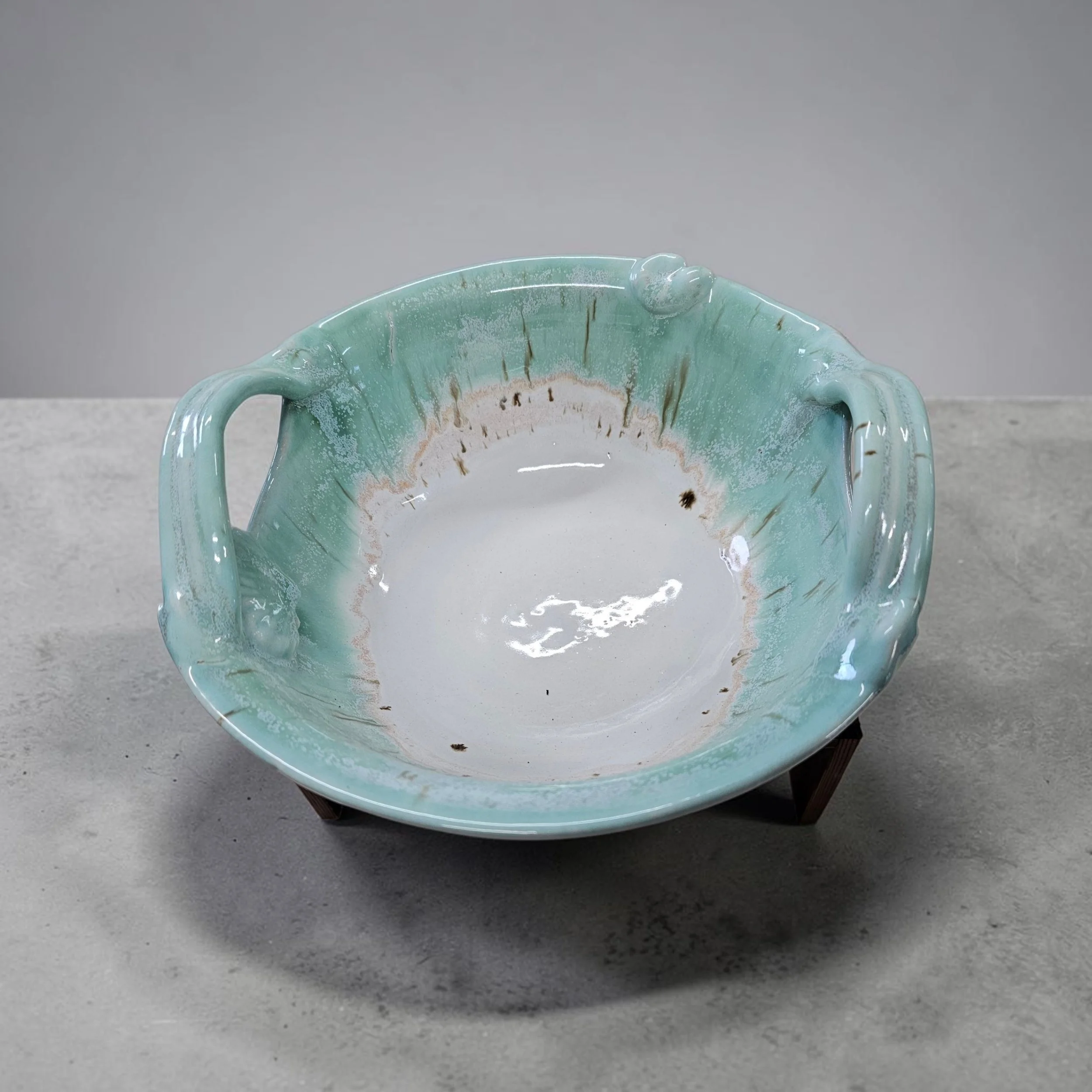 Wheel Thrown Fruit Bowl with Handles