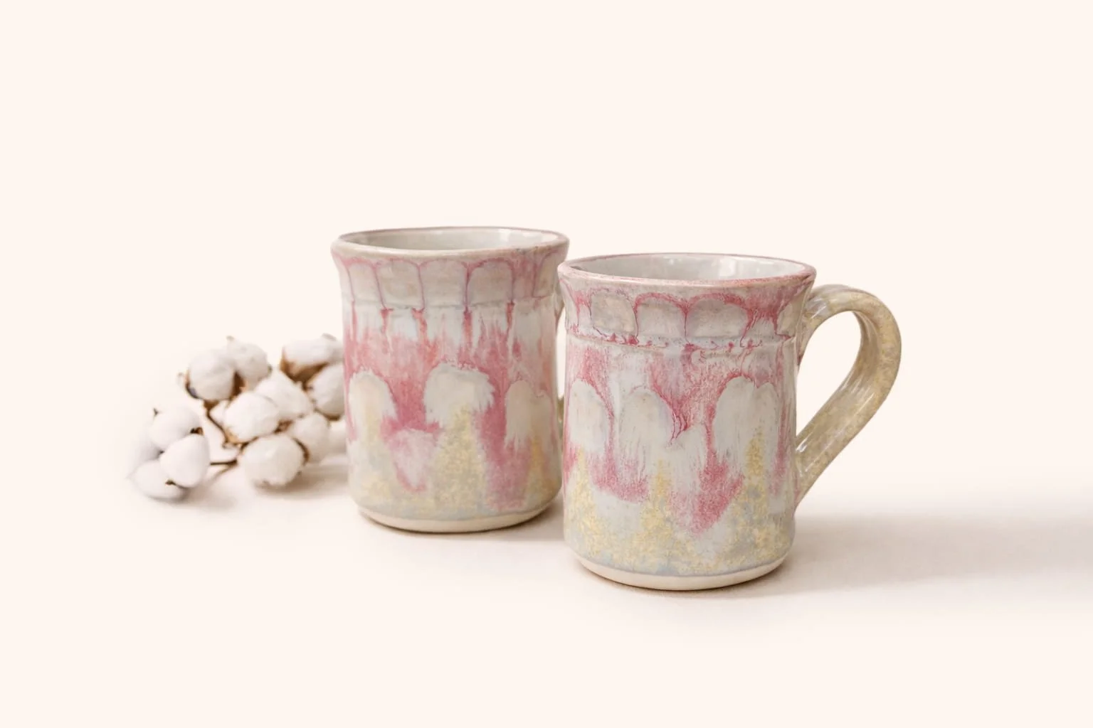 Strawberries & Cream Coffee Mugs Set