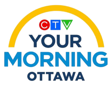 Logo for 'City TV Your Morning Ottawa' featuring a rainbow arc above the text.