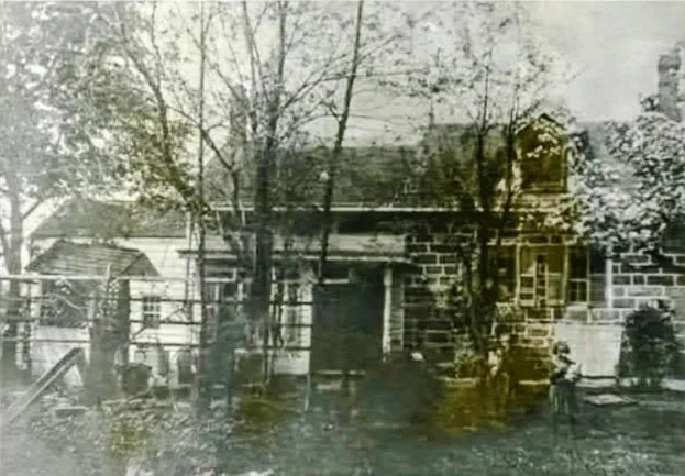 Historical photograph of the Old Dutch House, Hudson Valley NY