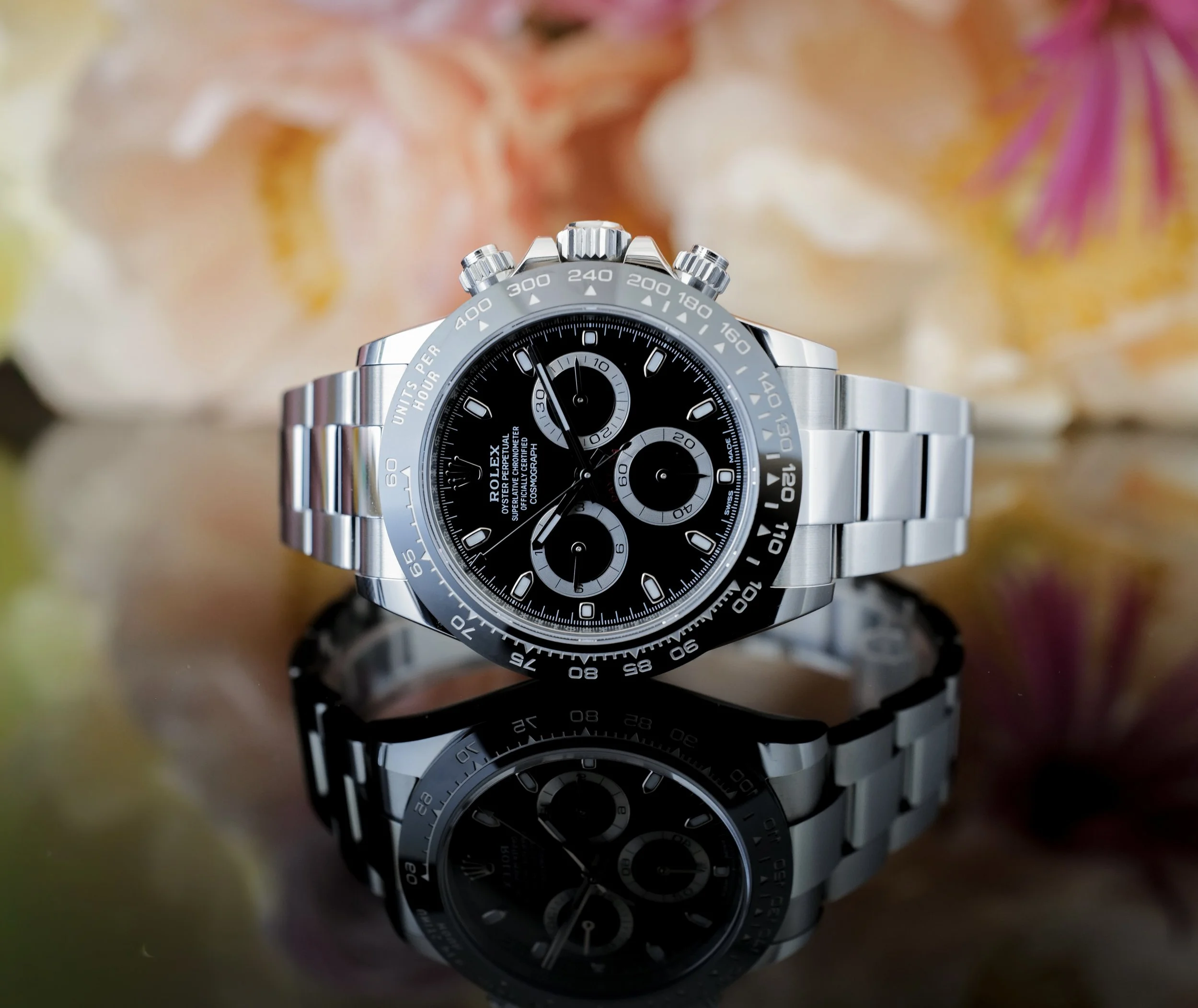 TC004 : 2022 Rolex Cosmograph Daytona Black Dial Ceramic Bezel Ref: 116500ln 