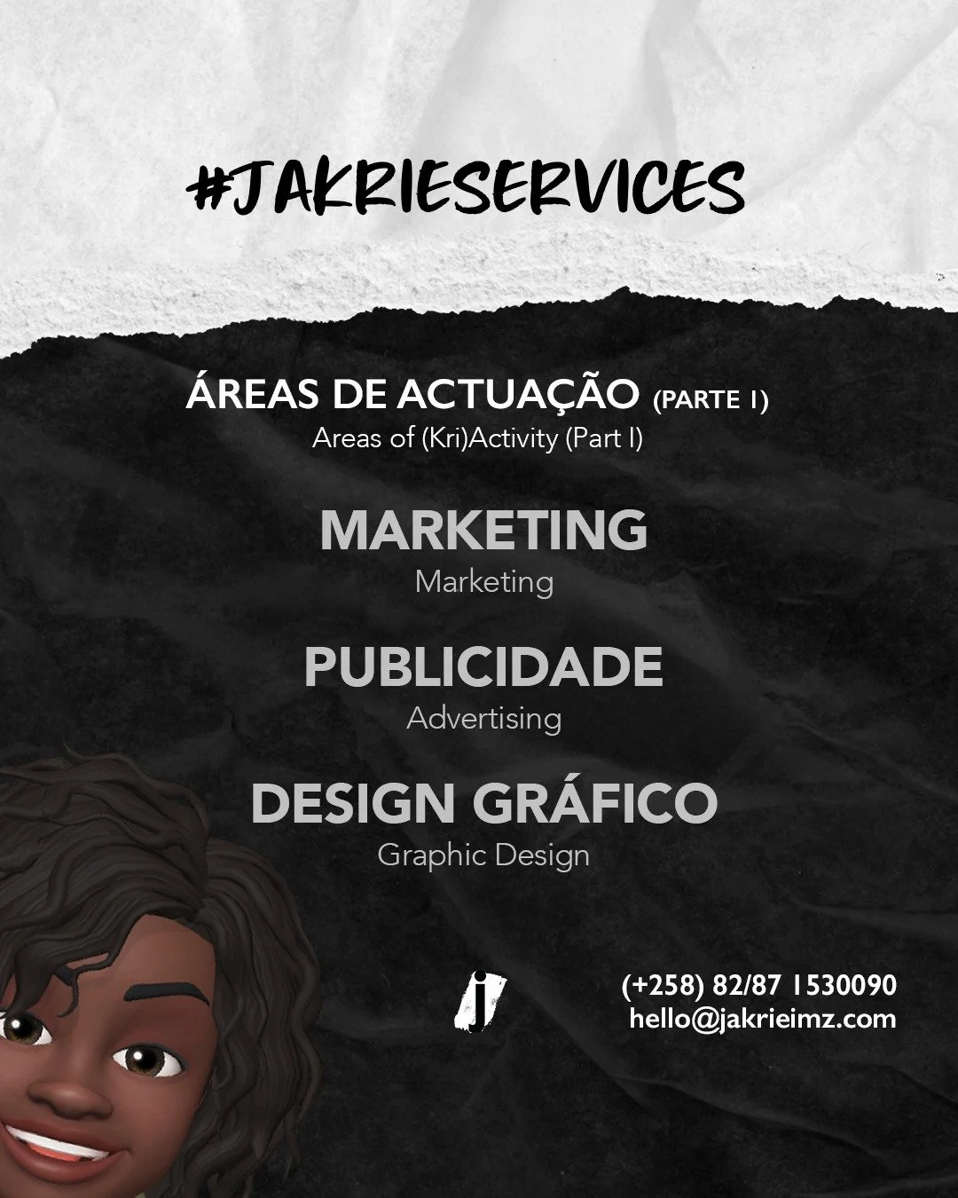 PT: A experi&ecirc;ncia abrangida na JAKRIEI vem de desde 2010, e enquadra-se no Design Gr&aacute;fico, Consultoria Criativa e Produ&ccedil;&atilde;o de Media.

O objectivo aqui &eacute; aprender e fazer design gr&aacute;fico criando conte&uacute;dos