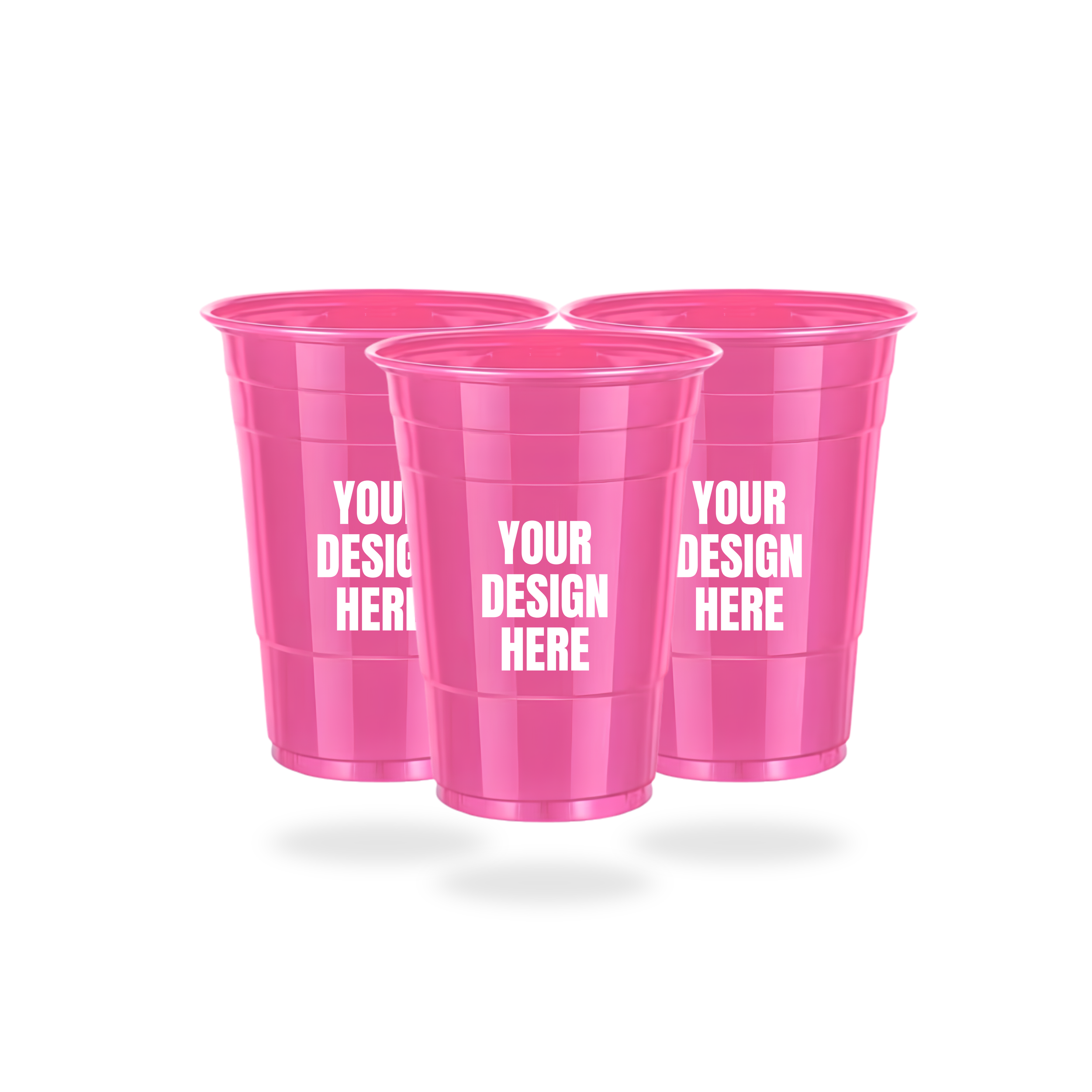Custom 16oz Pink Plastic Cups