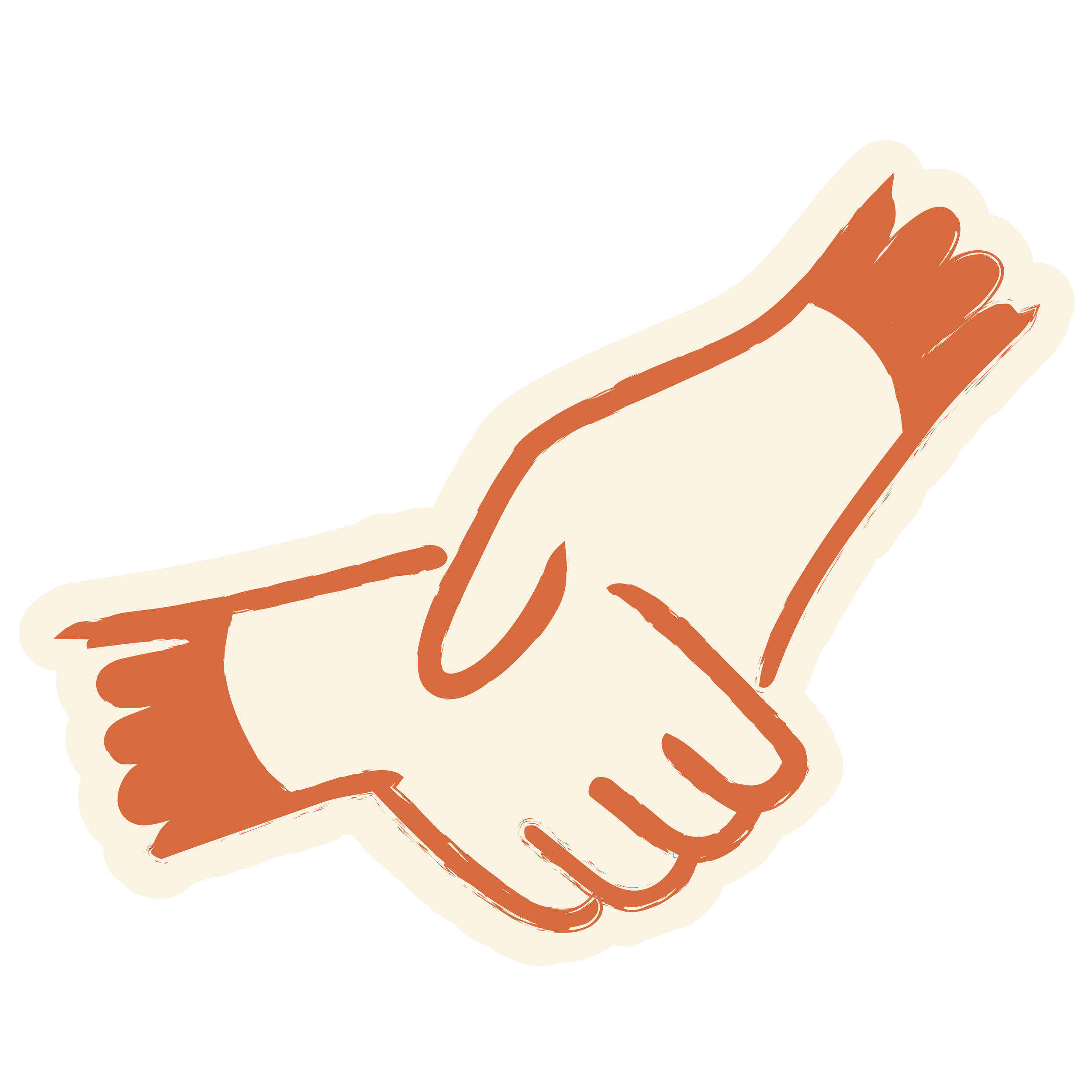 Stylized illustration of a hand making a fist, with bold black text above that reads "PERSONAL".