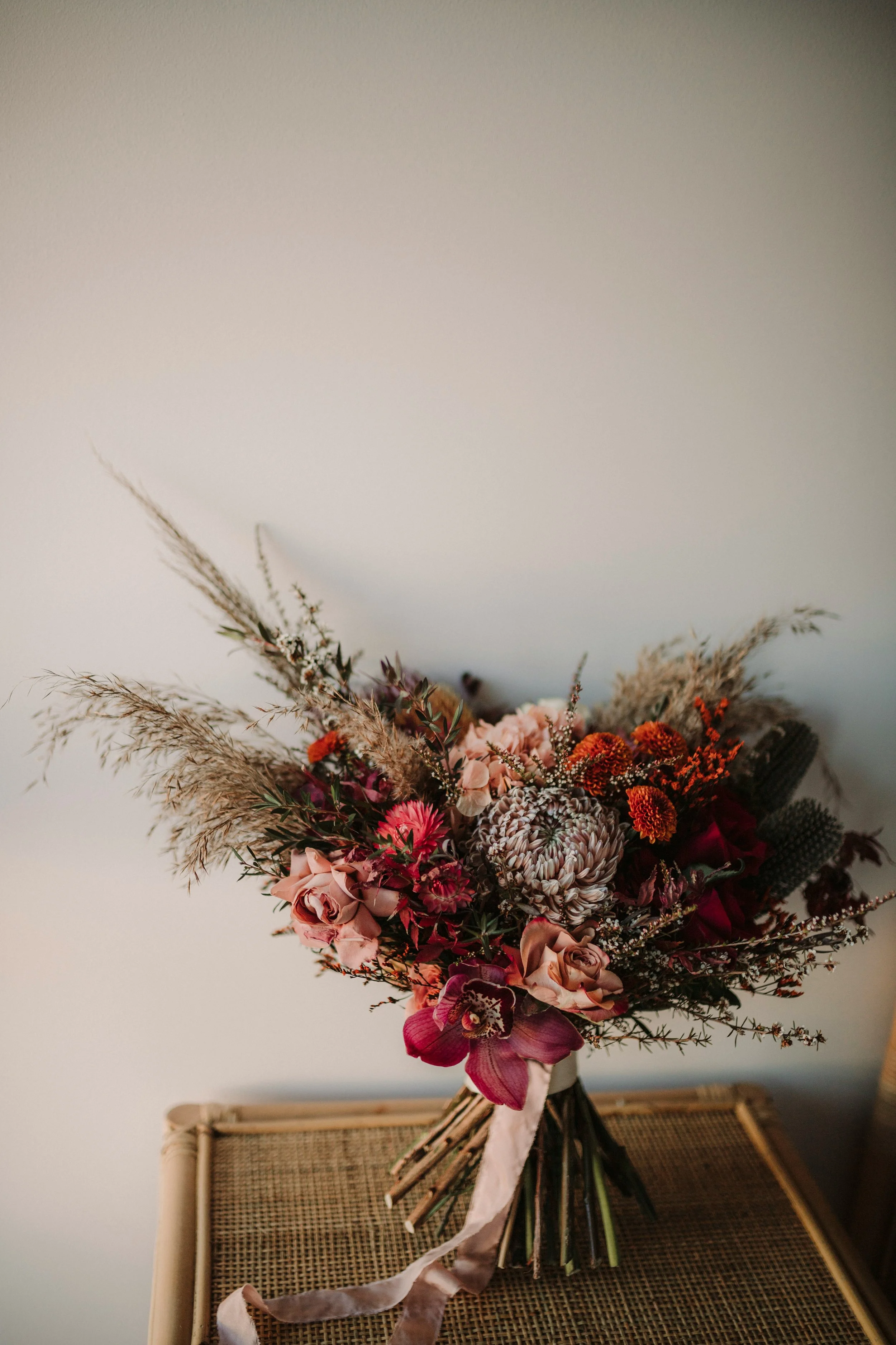 Red and pink flower bouquet