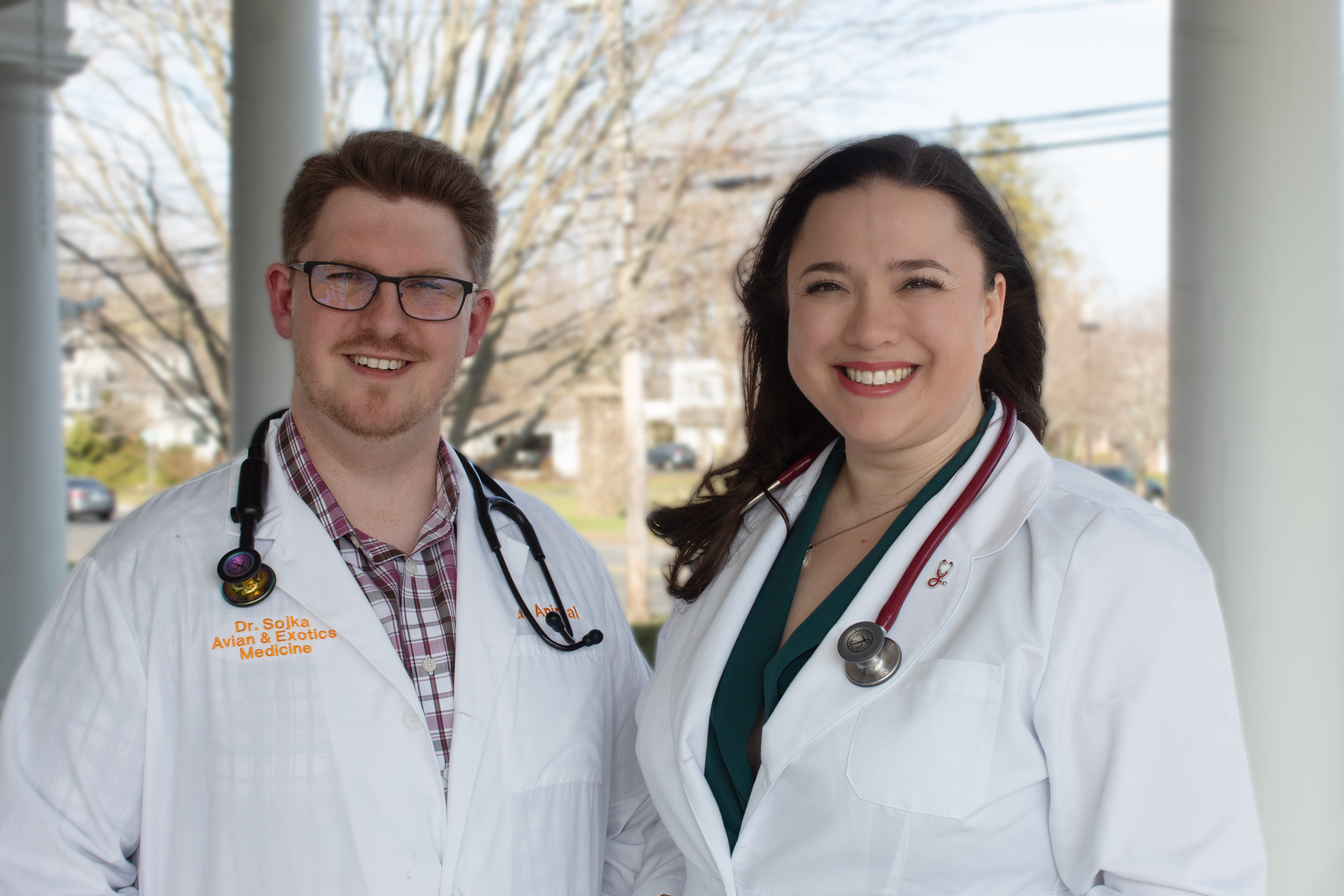 Dr. Kathleen Kimball (right) with husband, Dr. Peter Sojka (left).