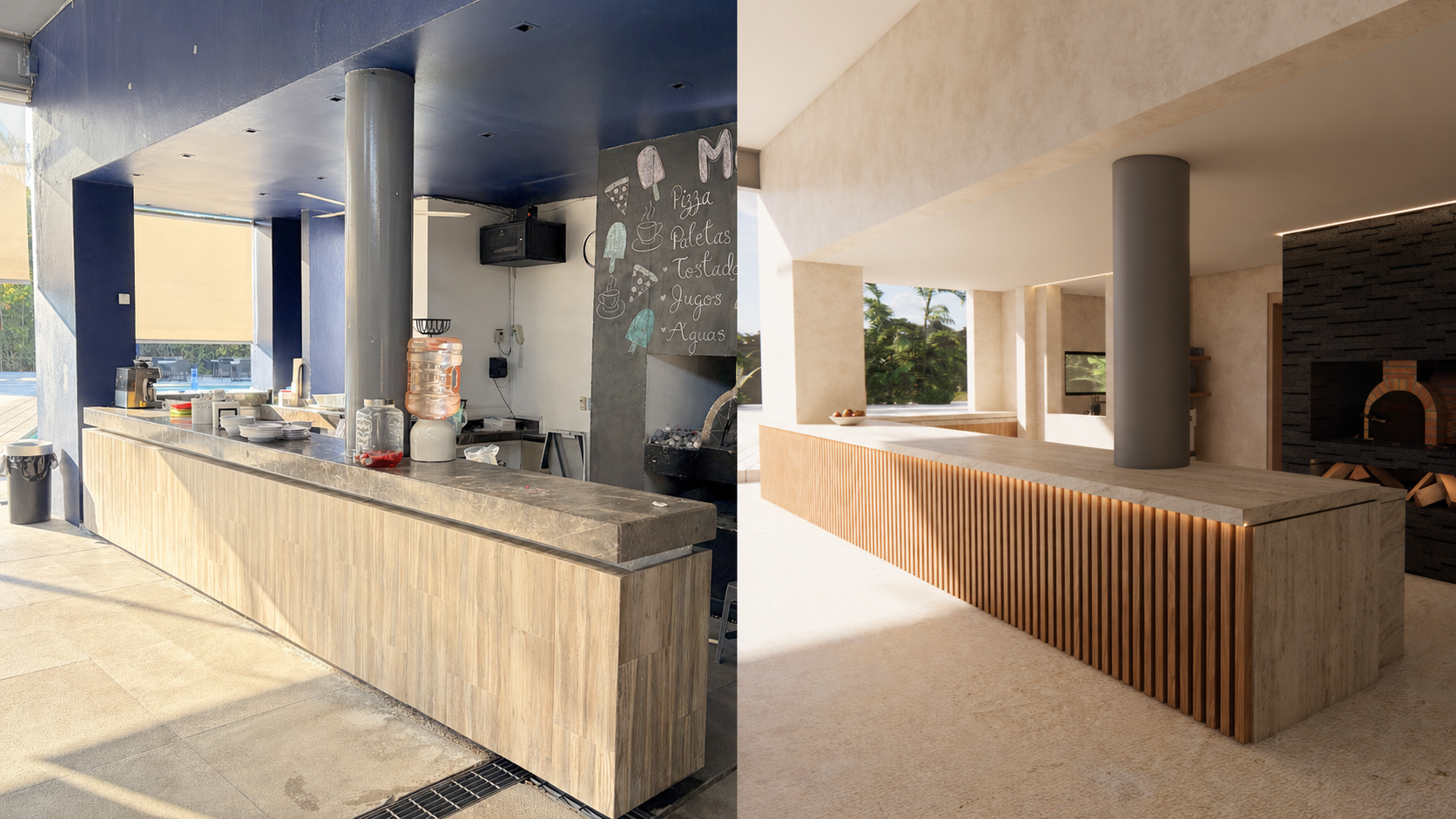 Before and after palapa