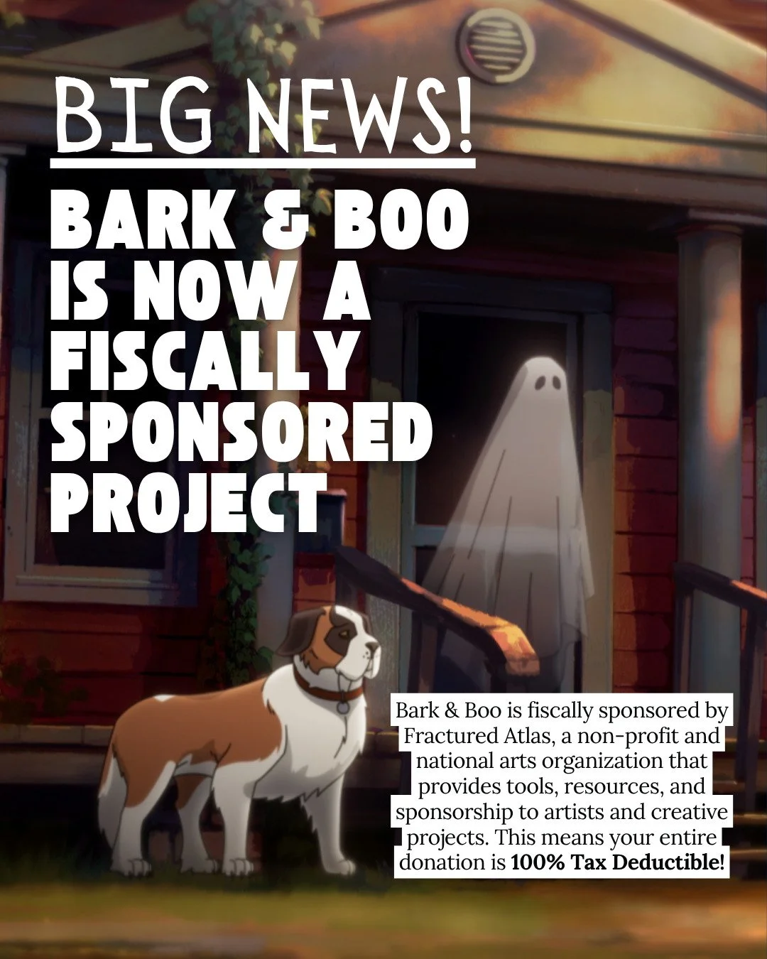 Bark &amp; Boo received fiscal sponsorship via Fractured Atlas! Which now means that donations are now 100% tax-deductible! LINK IN DESCRIPTION! #anime #animatedshort #animated #fiscalsponsorship #independentfilm #indiefilm #indieanimation #fractured