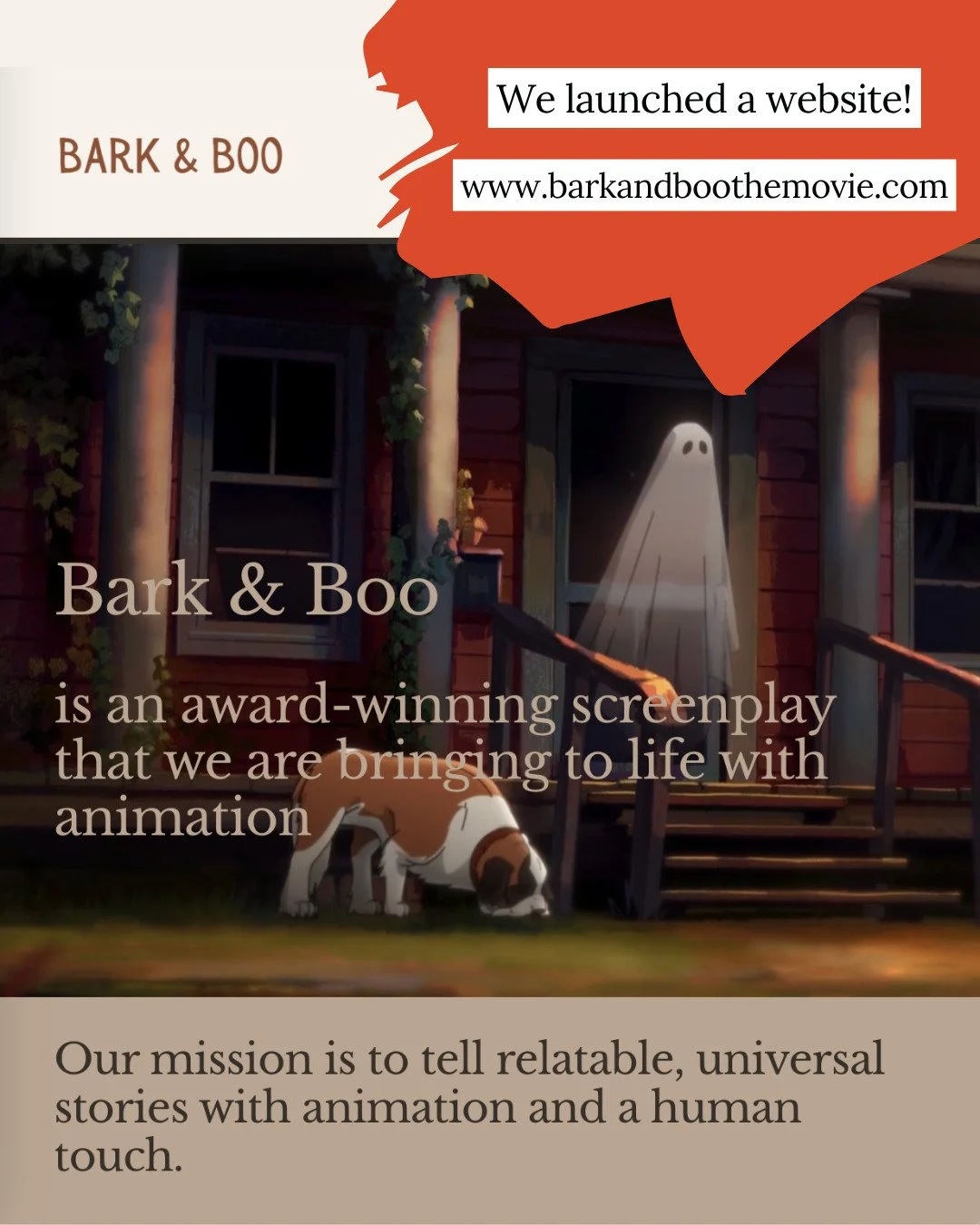 Bark &amp; Boo has an official website now! Check out the pitch video, character designs, and much more! LINK IN DESCRIPTION
#animation #animatedshort #animated #dogs #ghosts #website #anime #dogsofinstagram #ghostsofinstagram #indiefilmmaking #indep