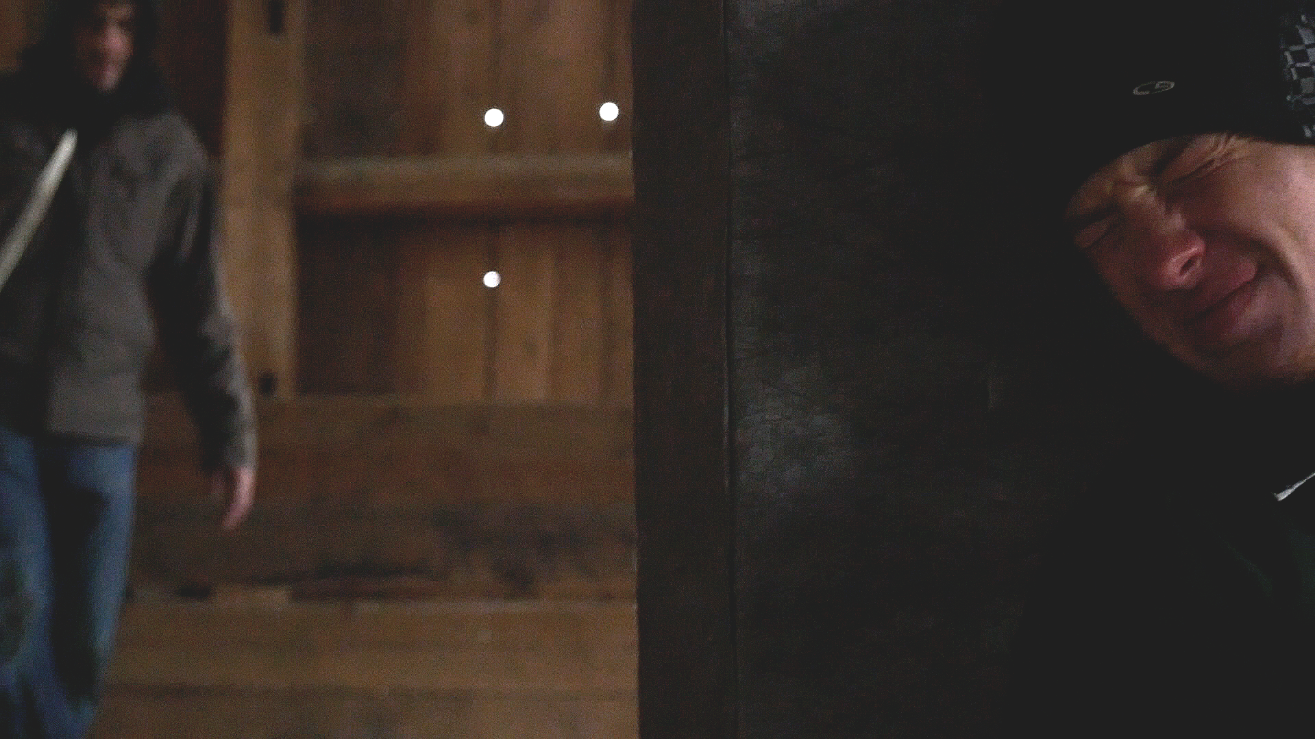 A man hiding in a short drama film