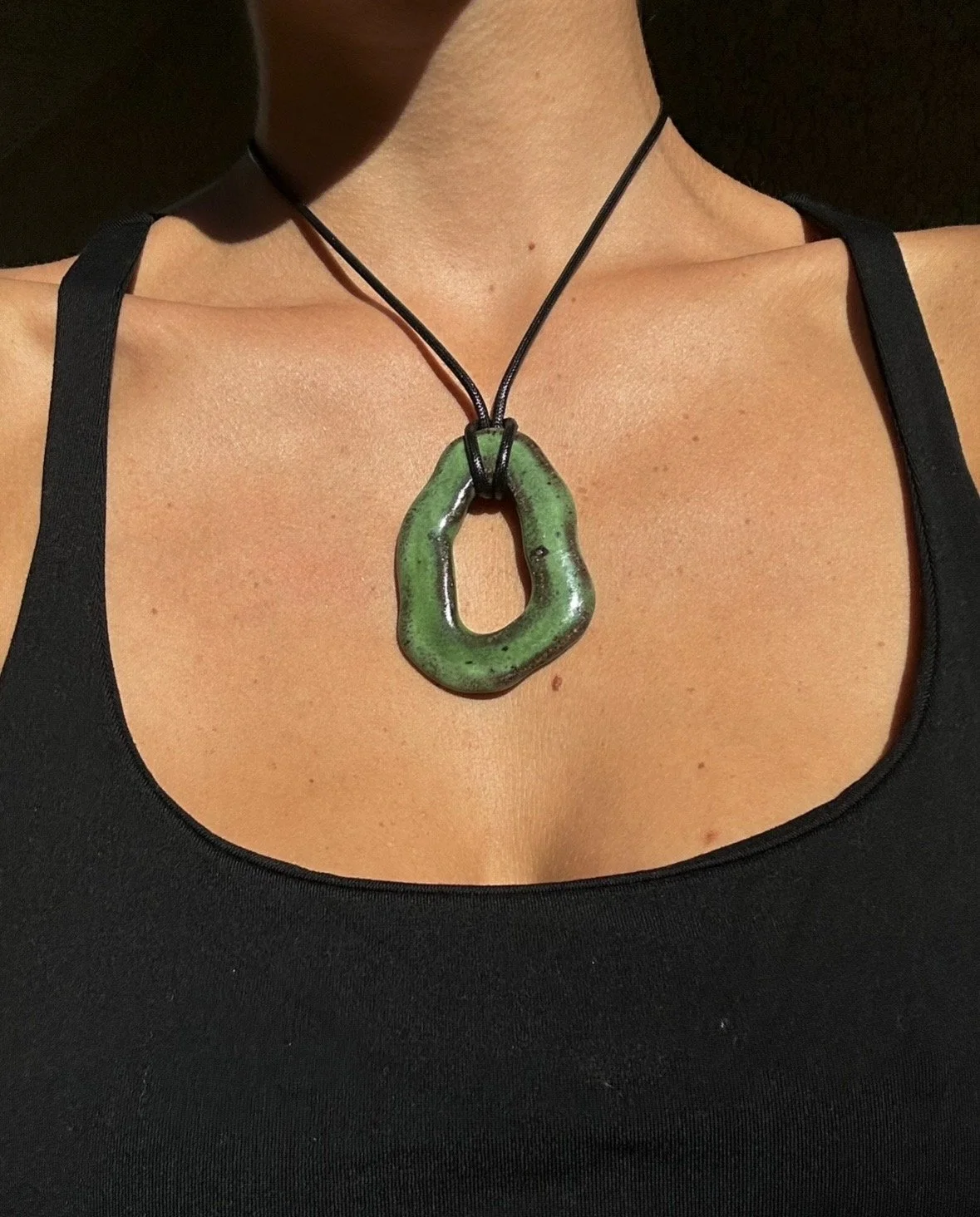 green gem necklace