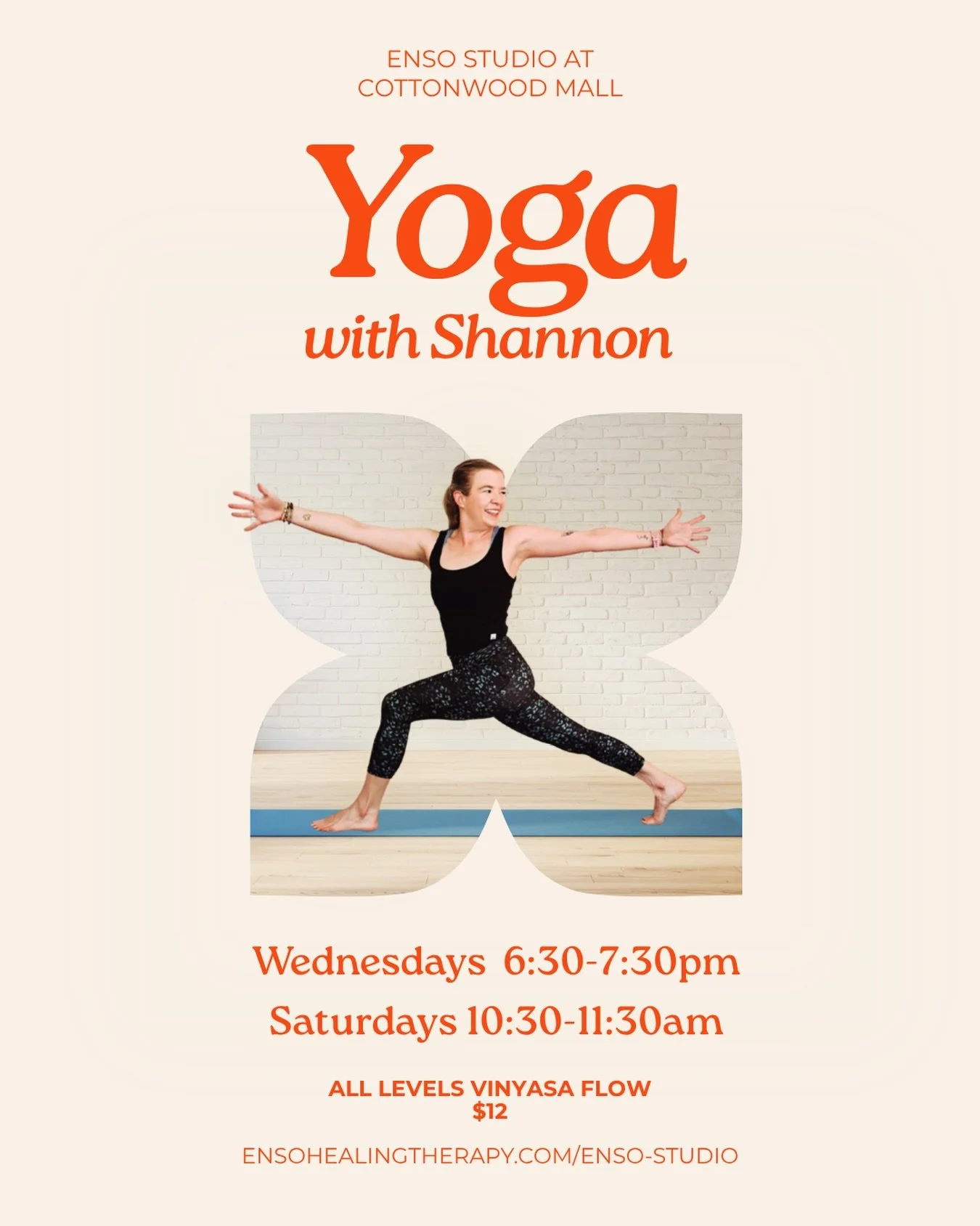 Hey, westsiders! 🌿 Starting THIS SATURDAY, JUNE 6, I&rsquo;ll be teaching yoga at Enso Studio inside the Cottonwood Mall on Wednesday evenings and Saturday mornings &mdash; and I would love to see you!

Only $12. Beginners welcome!

Book your spot a