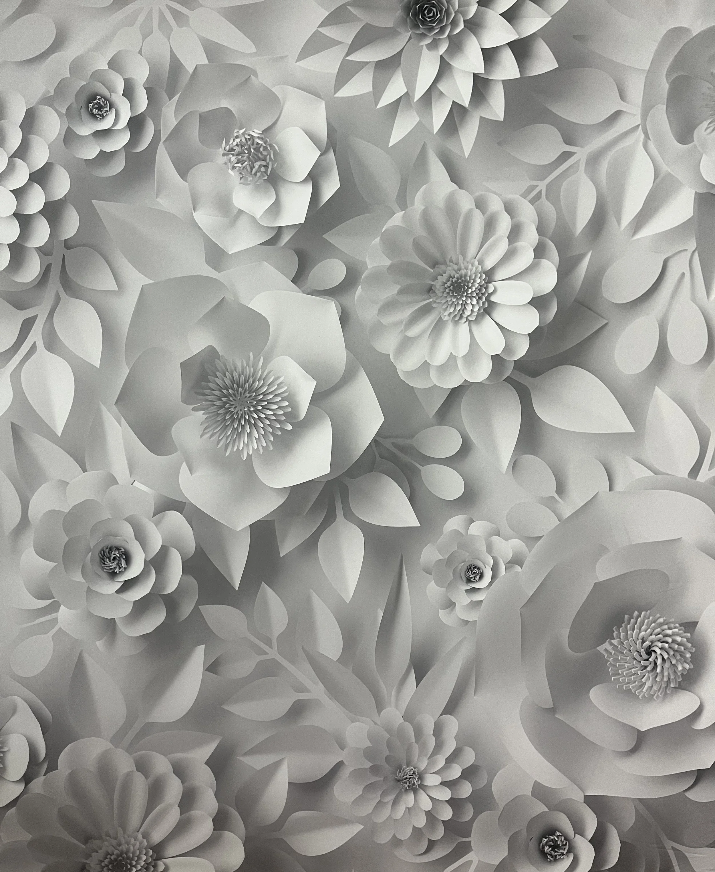 Paper flowers photobooth backdrop