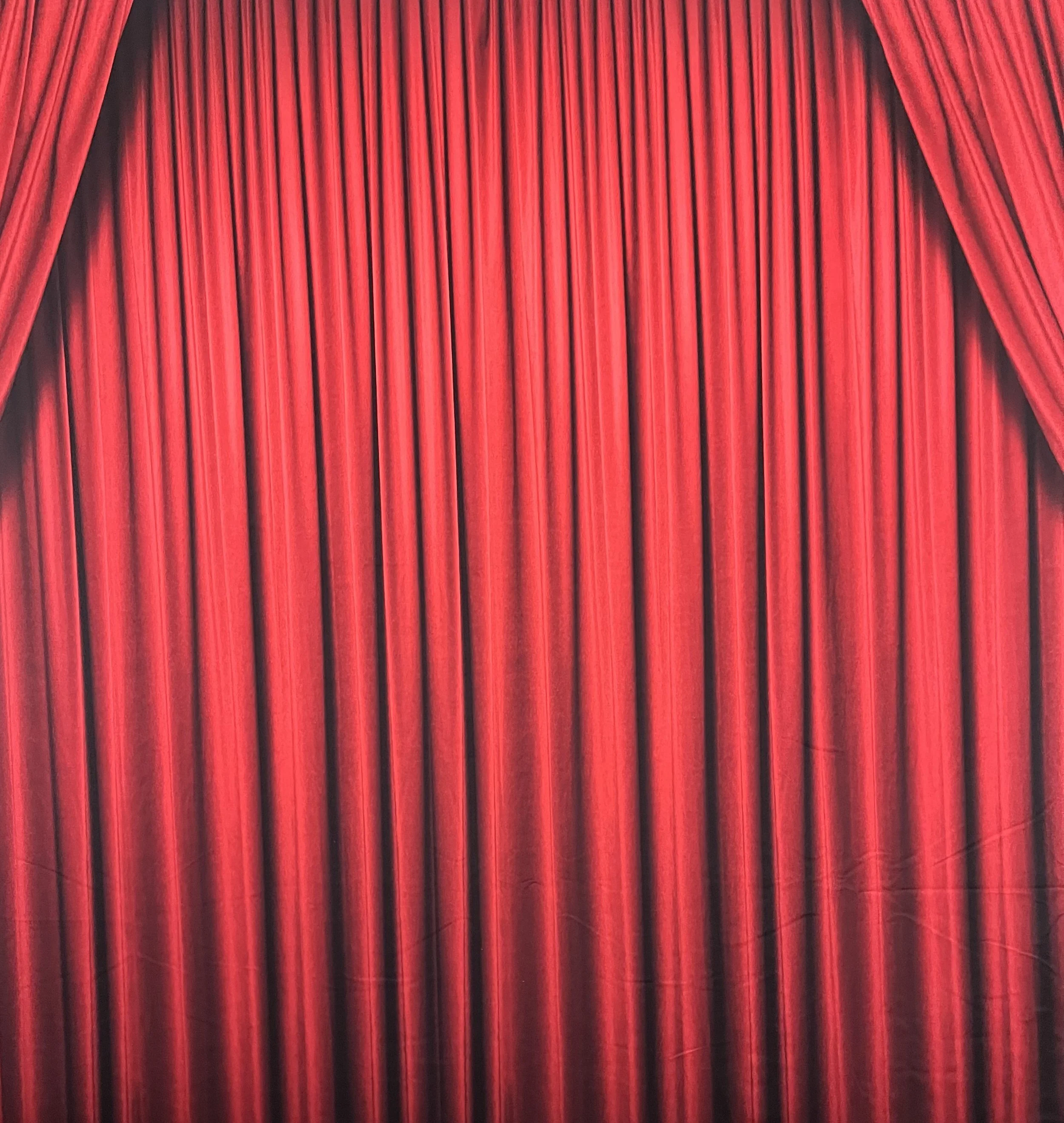 Red theater curtains photobooth backdrop