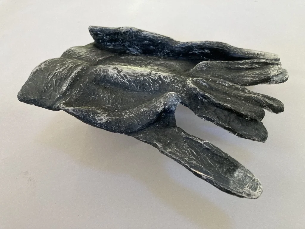 20 Running Fingers, carved and painted wood, 5 x 10 x 10 in, 2022