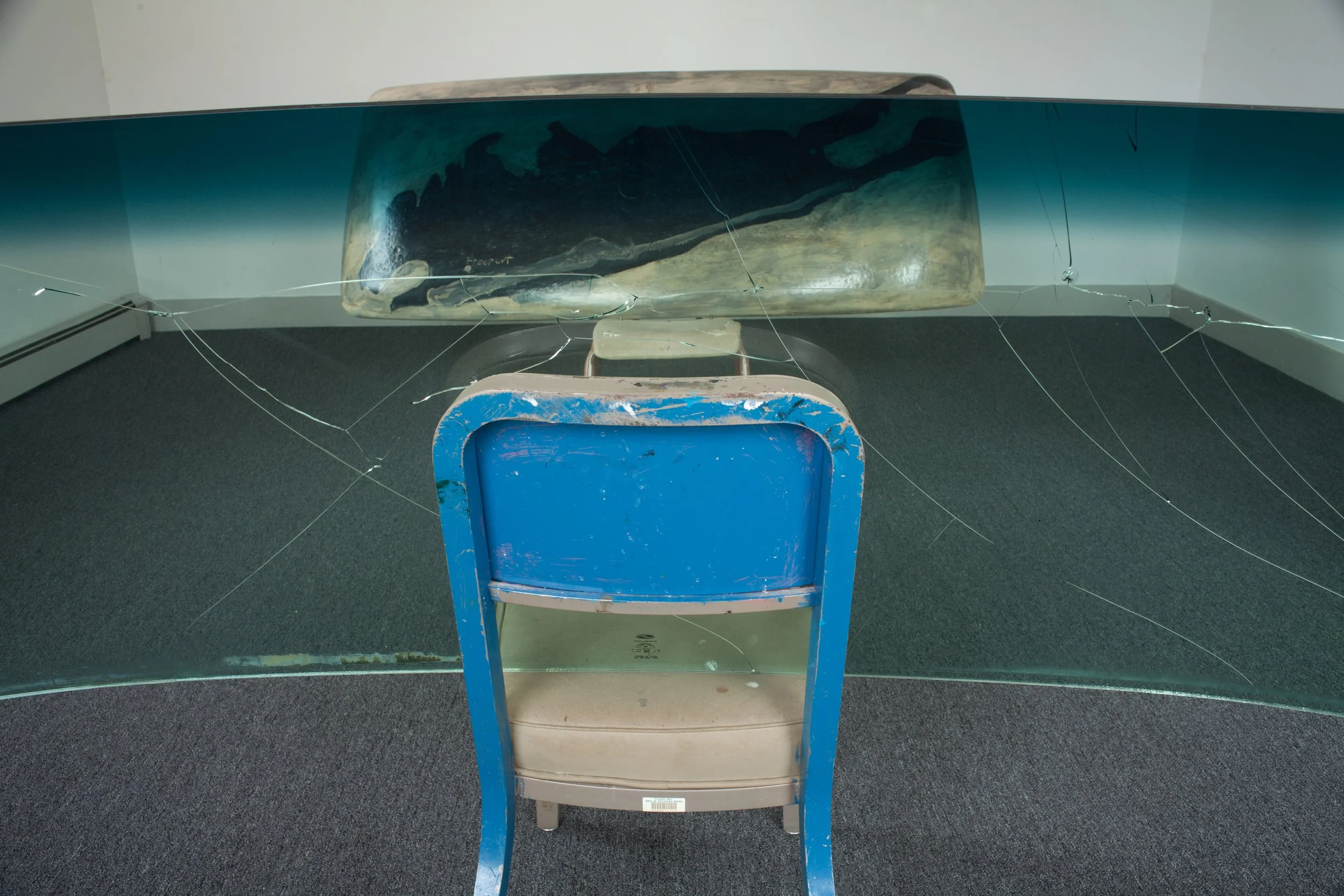 glass windshield on chair, 2012