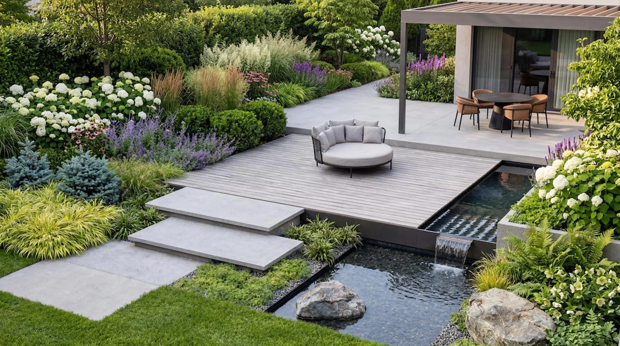 Terraced garden