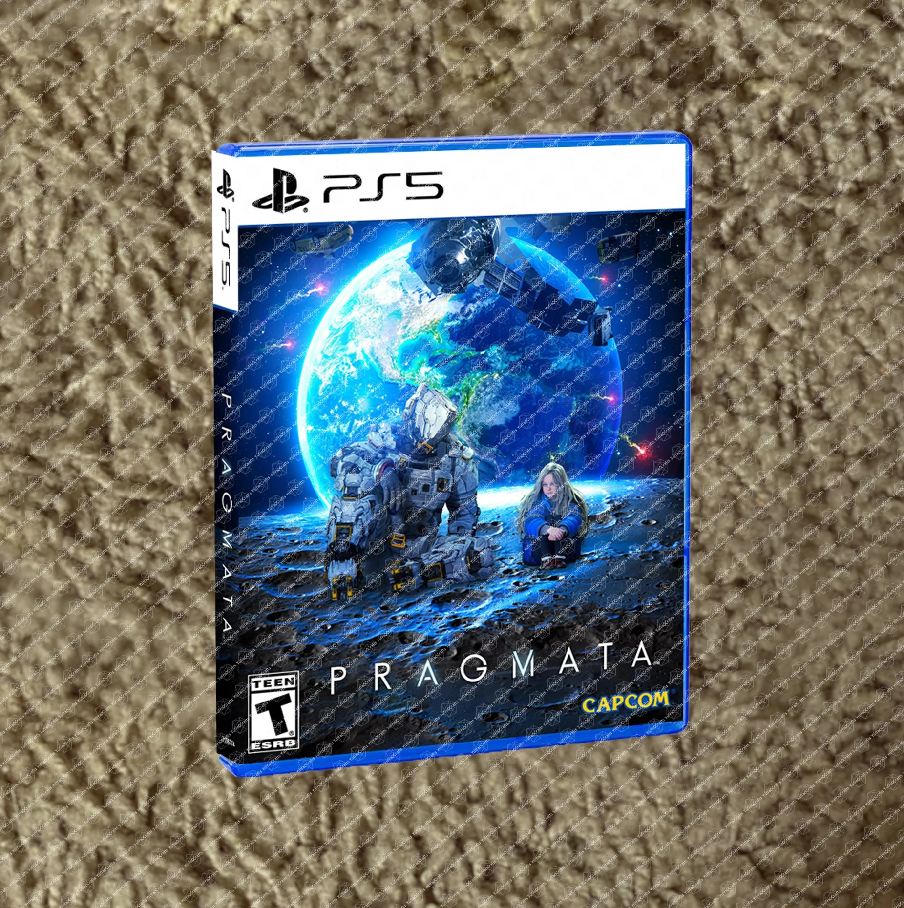 Pragmata PS5 CUSTOM COVER ART & CASE NO GAME