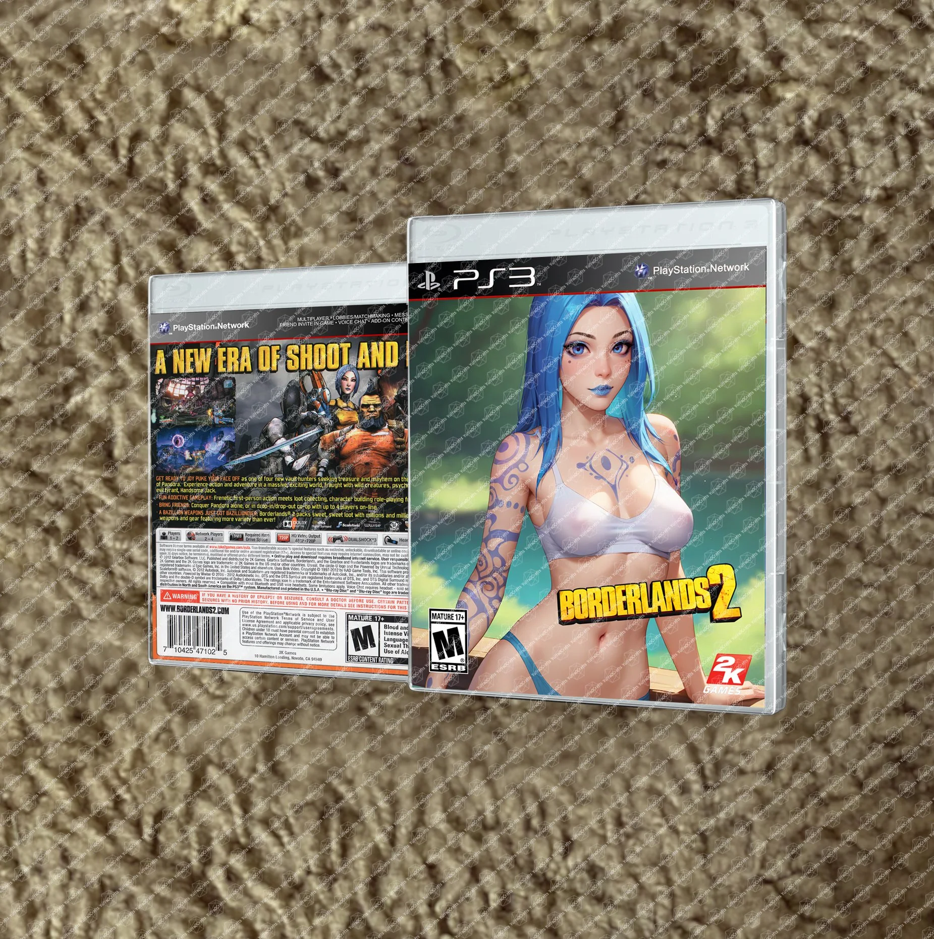Borderlands 2 PS3 CUSTOM COVER ARTS ONLY NO GAME NO CASE