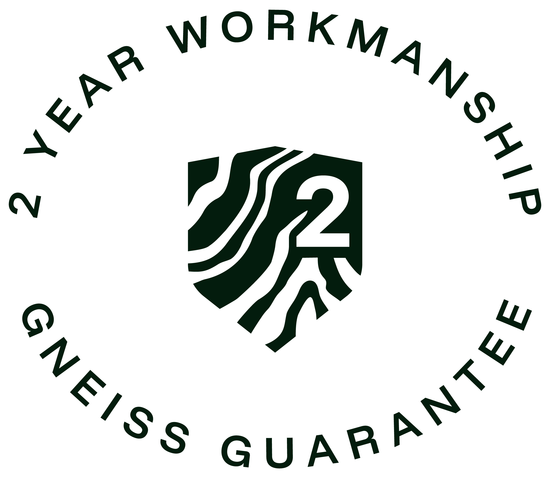 The gneiss contracting 2 year workmanship guarantee badge