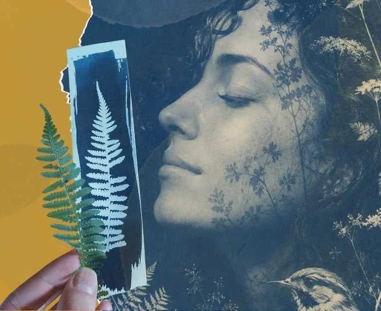 Retraite d'une journée en art-thérapie. Cyanotype « Ma nature sauvage »