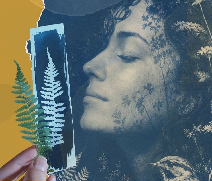 Atelier d'art-thérapie, Cyanotype 