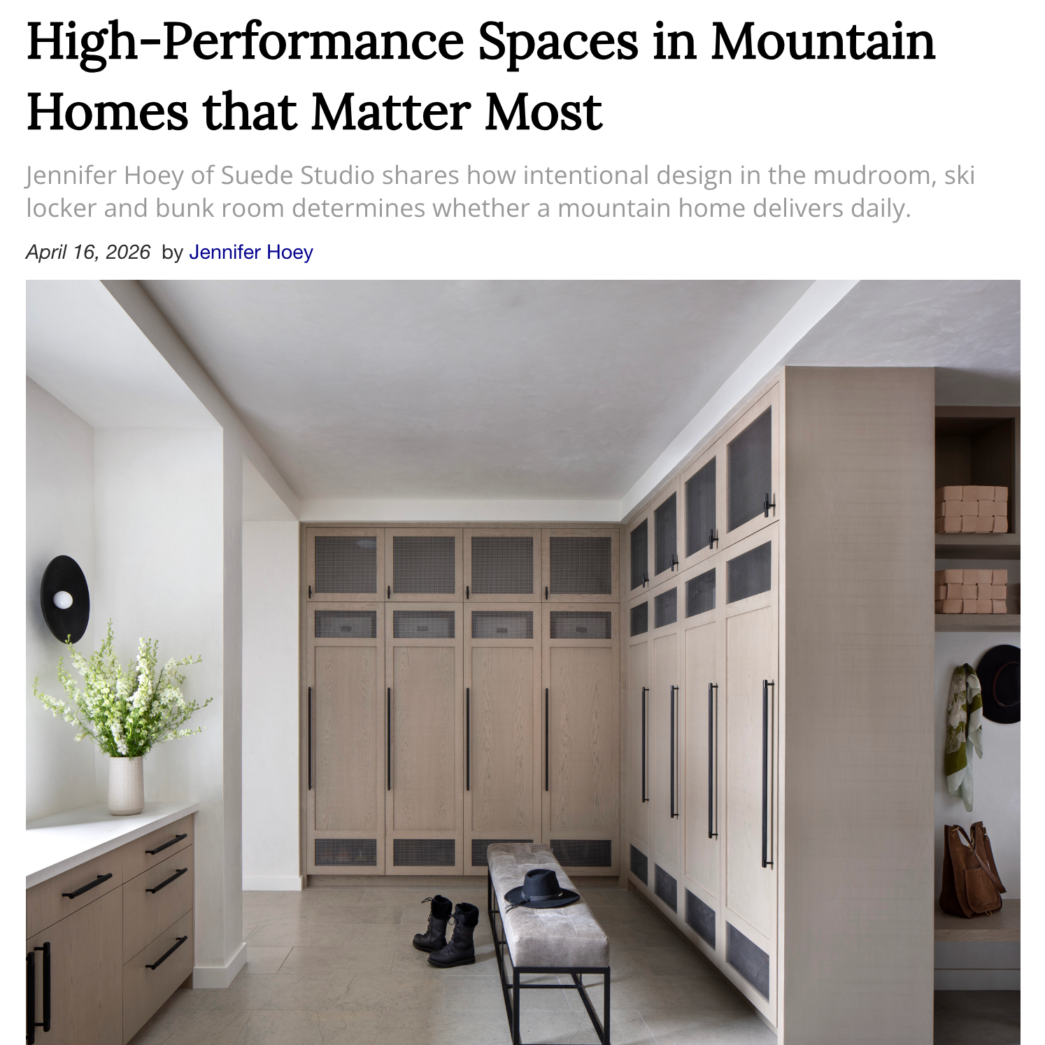 Mountain Living: Expert Advice Article April 2026