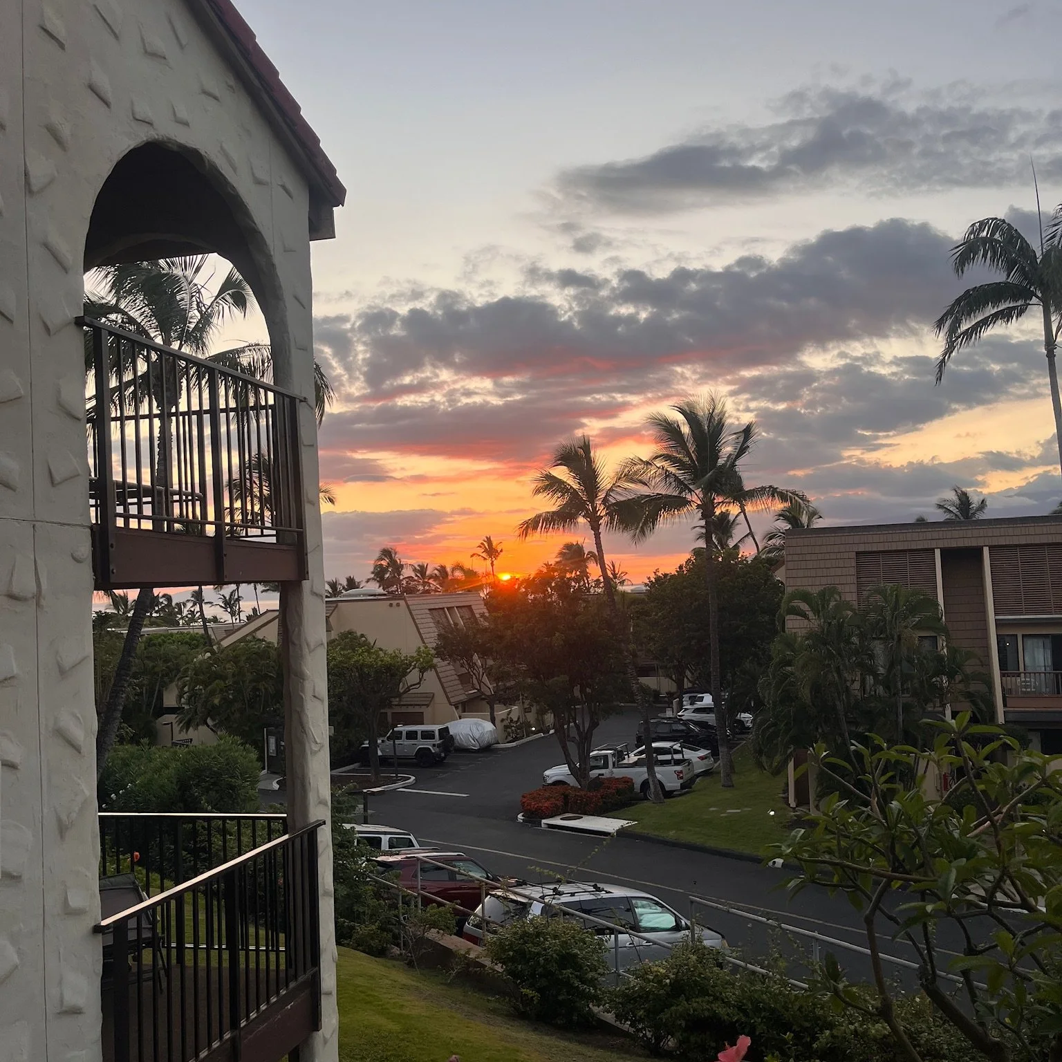 Sunset from the Aston Maui Hill in Kihei, Maui, Hawaii.