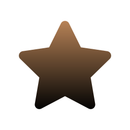 Gold star on a black background