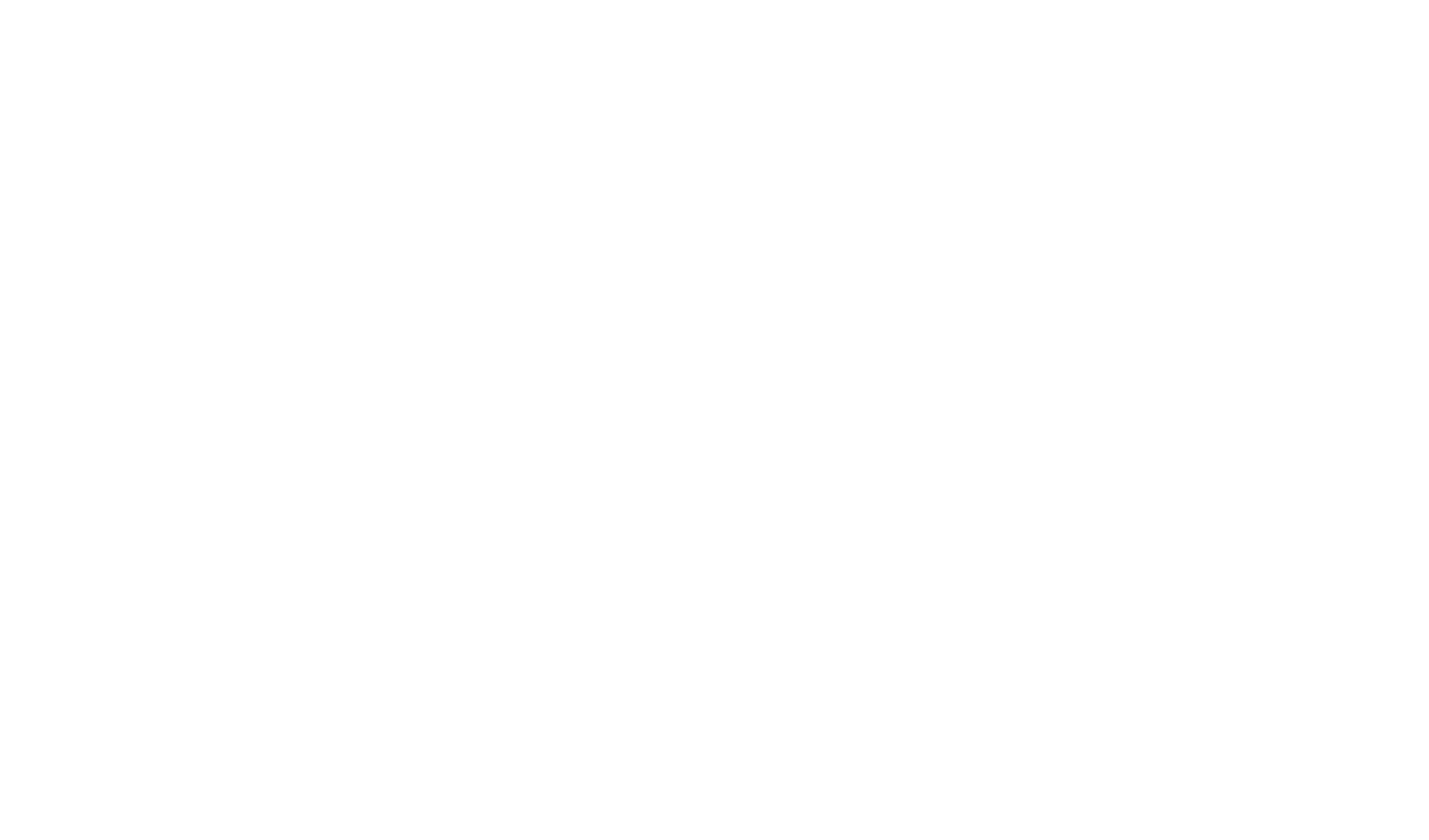 Simple white line art of a rainbow on a black background.