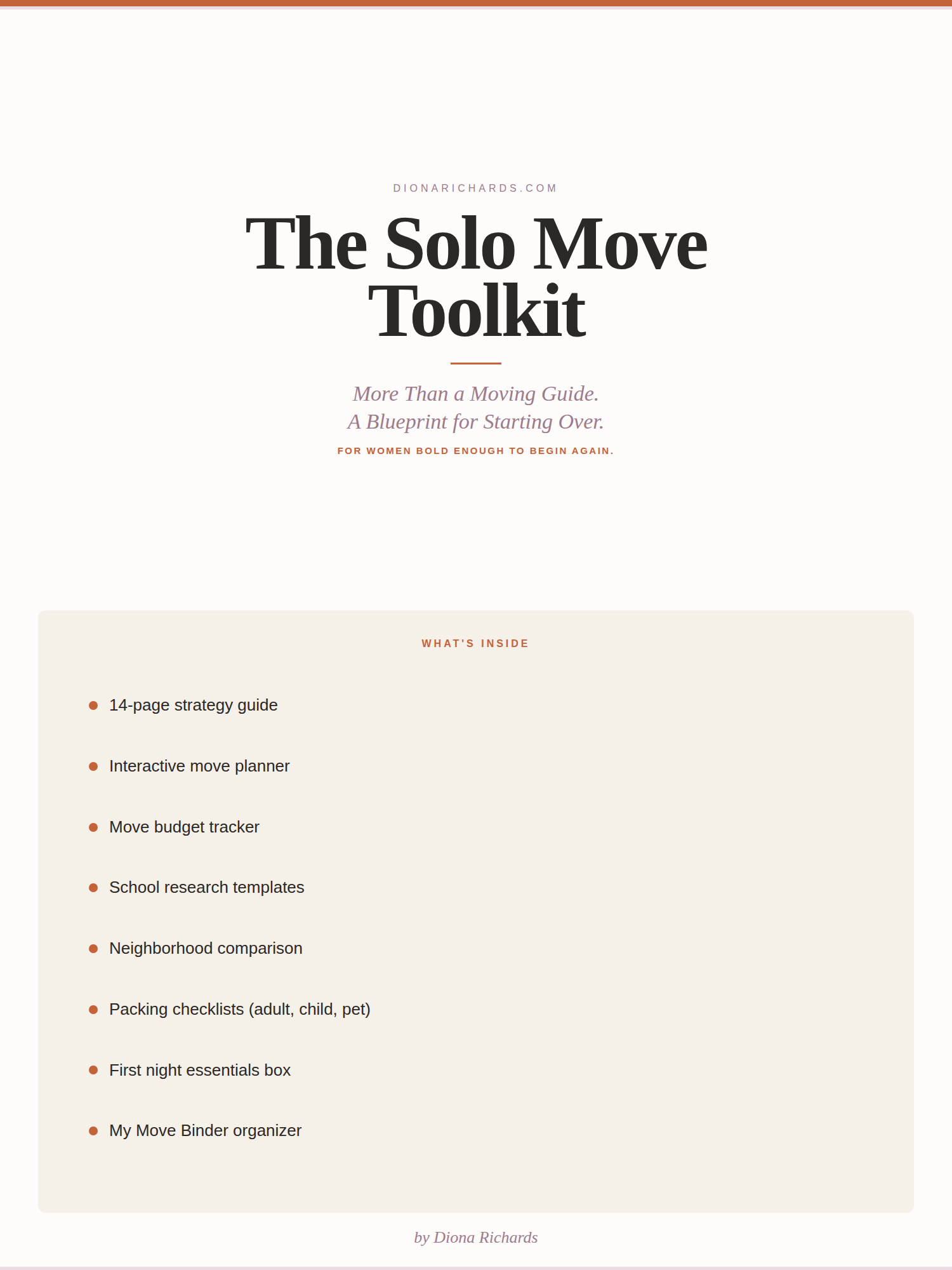The Solo Move Toolkit