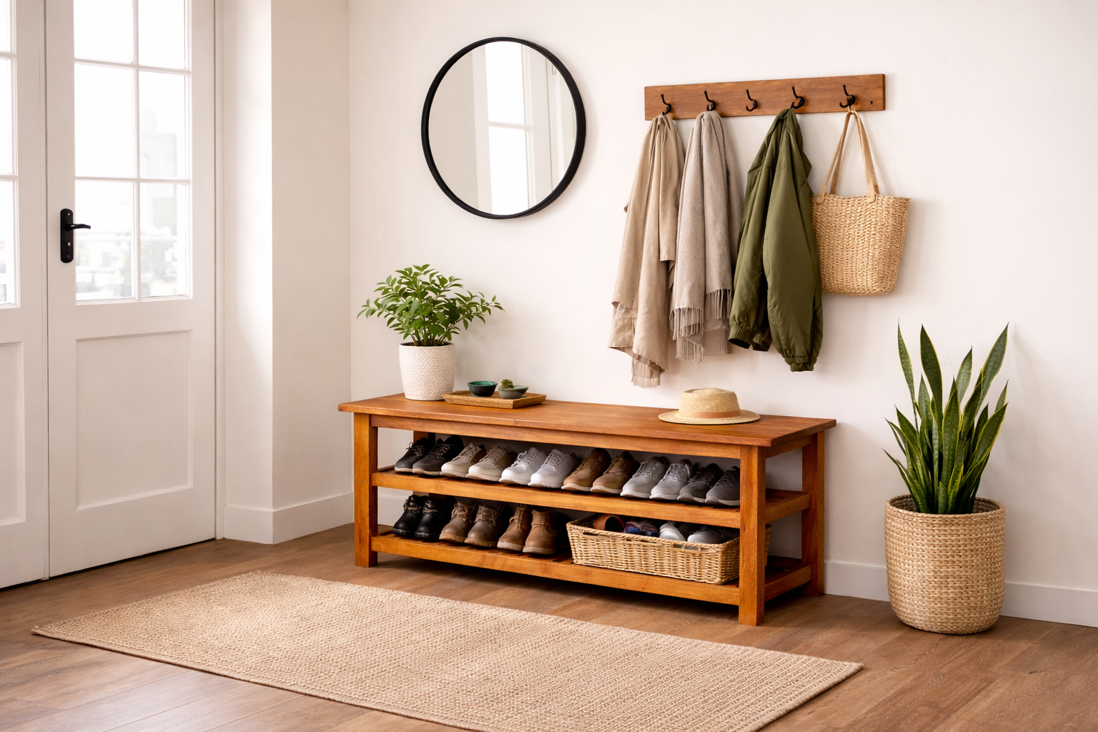 Organized entryway with natural elements.png