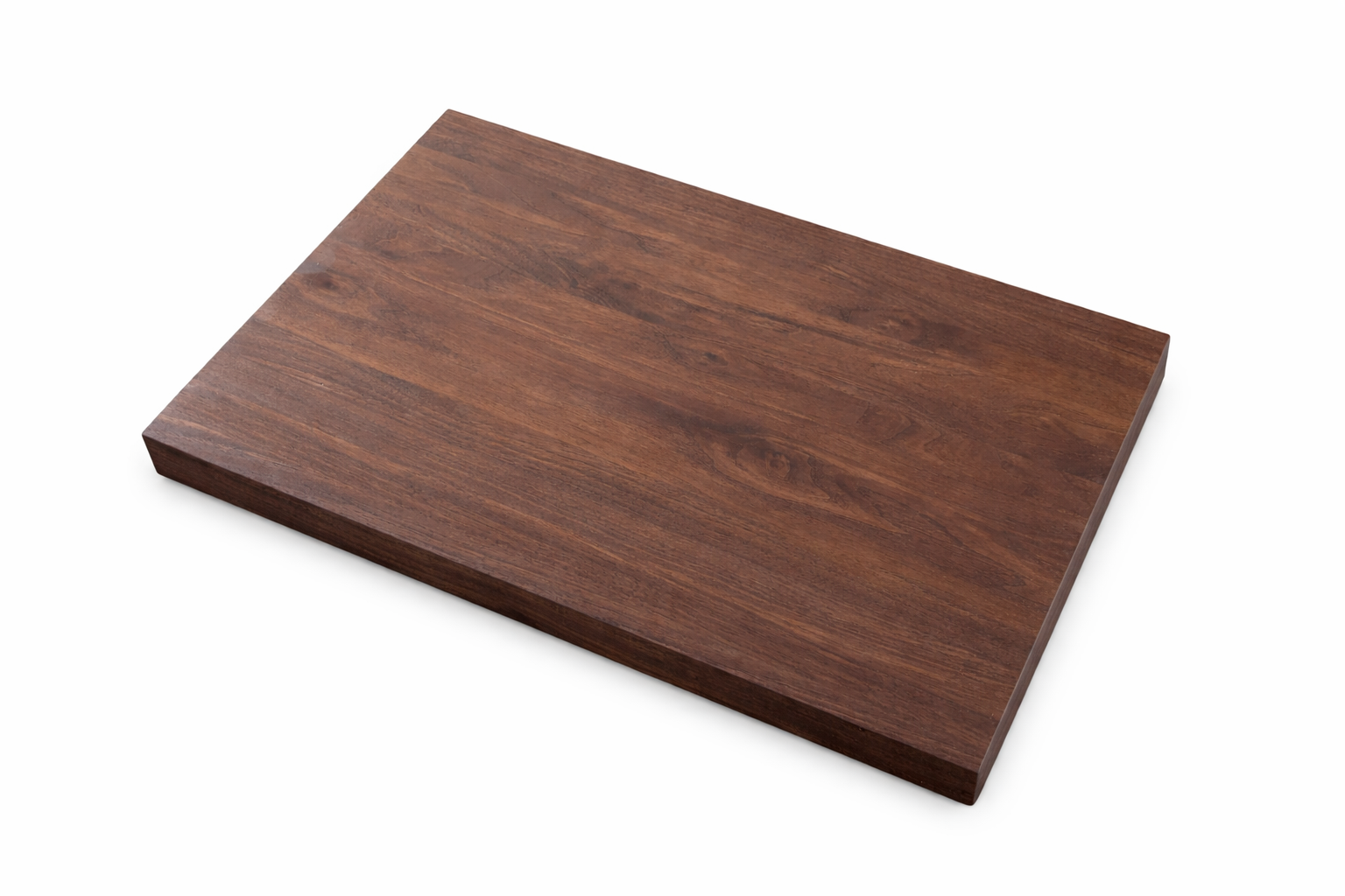 Elegant walnut cutting board on white.png
