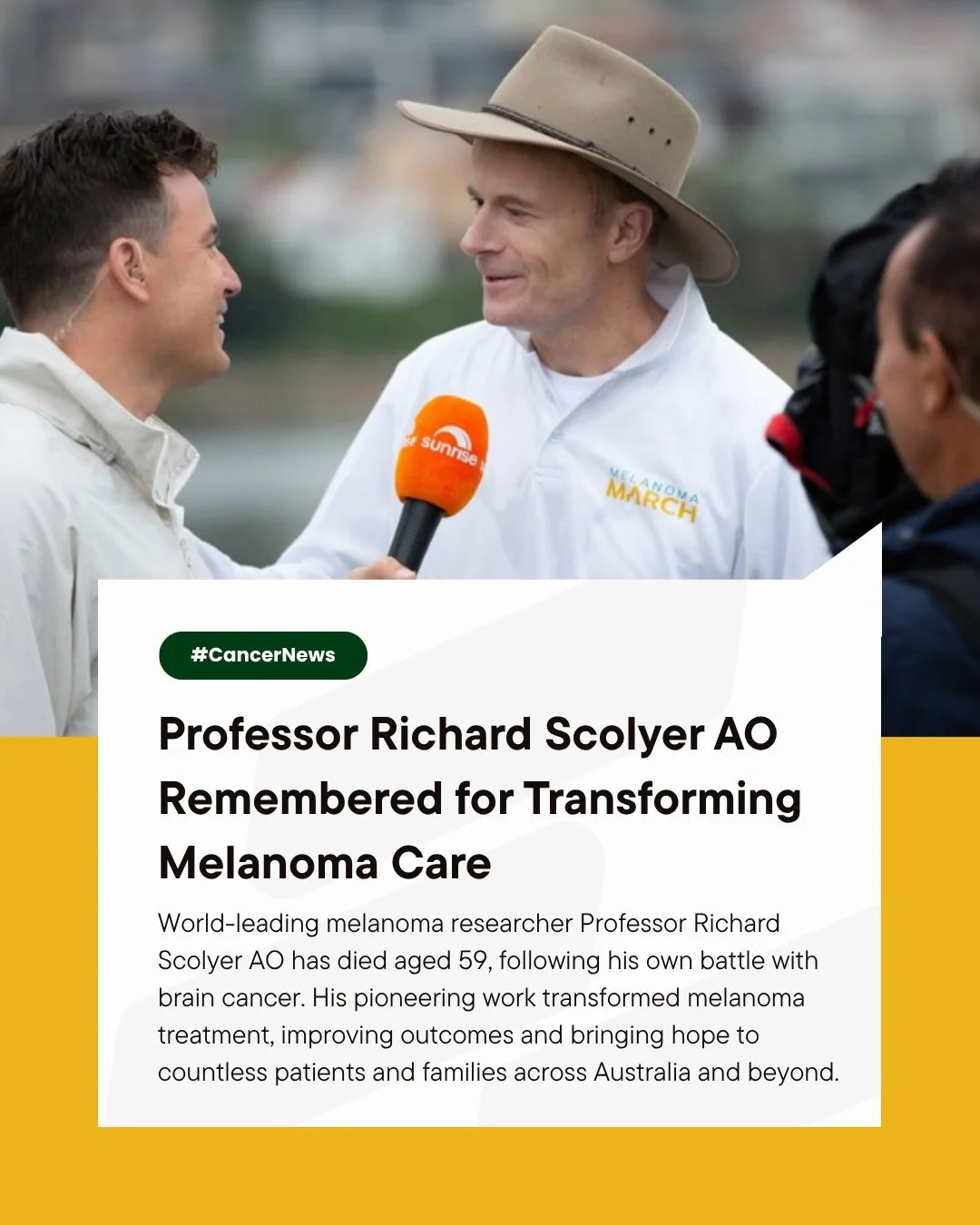 As conversations continue around melanoma and the extraordinary legacy of Professor Richard Scolyer AO, it's a timely reminder that many of NSW's melanoma hotspots are right here in regional and rural communities.

The Cancer Institute NSW's melanoma