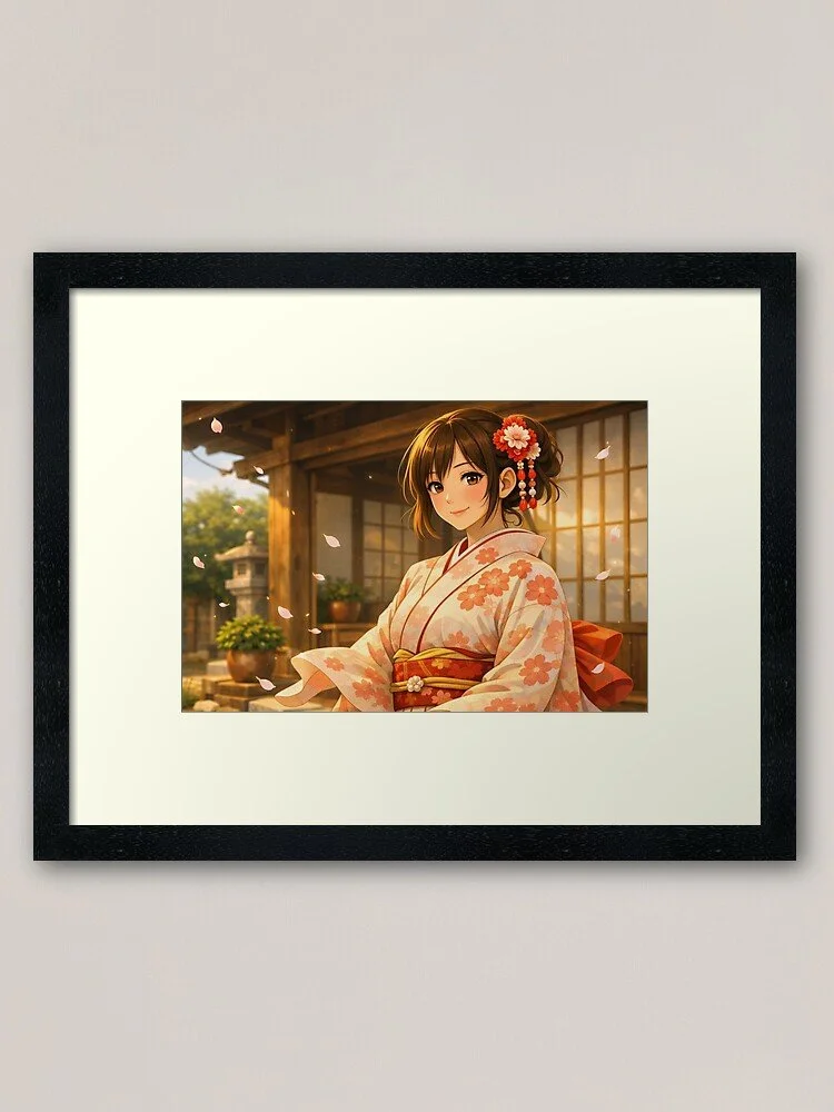 Young Woman in Kimono