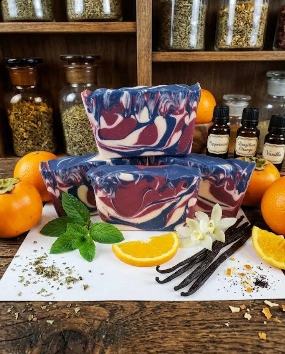 Minty Orange Vanilla Goat Milk Soap - Wide Bars