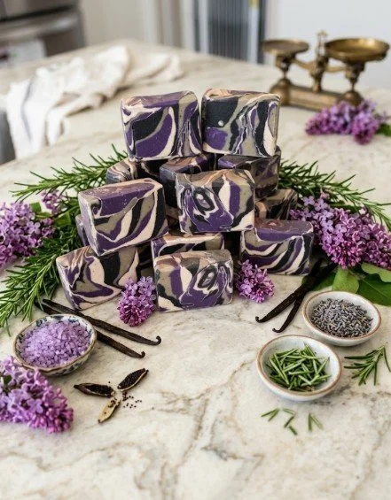 Lilac Marble Mist Raw Milk Soap