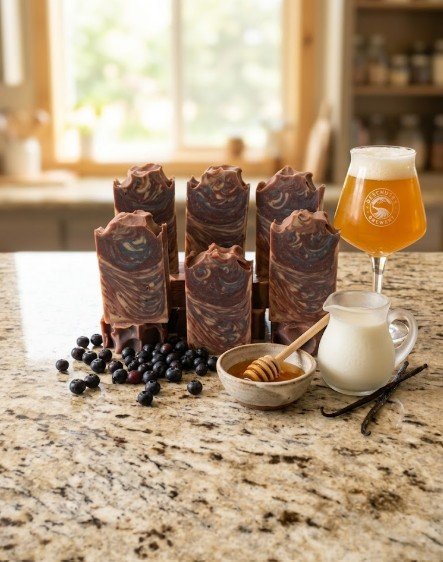 Fresh Haze Huckleberry IPA and Goat Milk Soap Bar