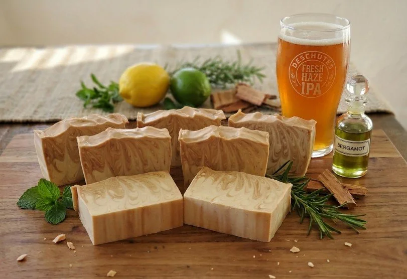 Fresh Haze Goat Milk Beer Soap - Wide Bar