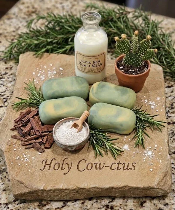 Holy Cow-ctus Raw Milk Soap - small bars