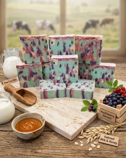 Huckleberry Honey Tear Drop Raw Milk Soap