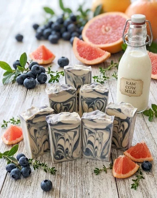 Blueberry Blast Raw Milk Soap