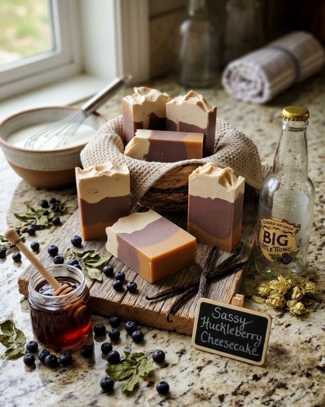 Sassy Huckleberry Cheesecake Soap