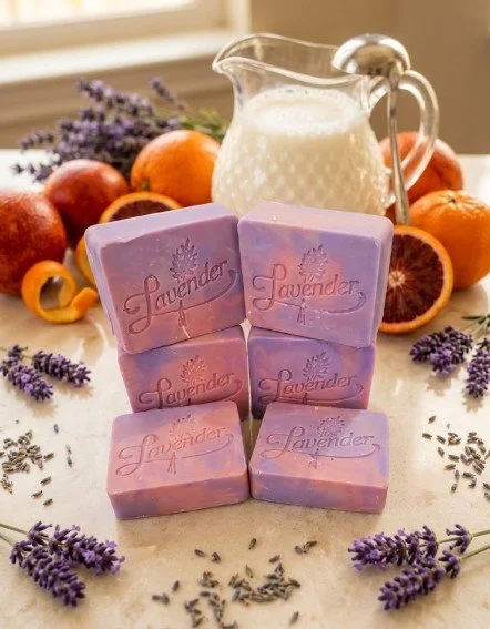 Lavender & Orange Bliss Goat Milk Soap (minimal scent)