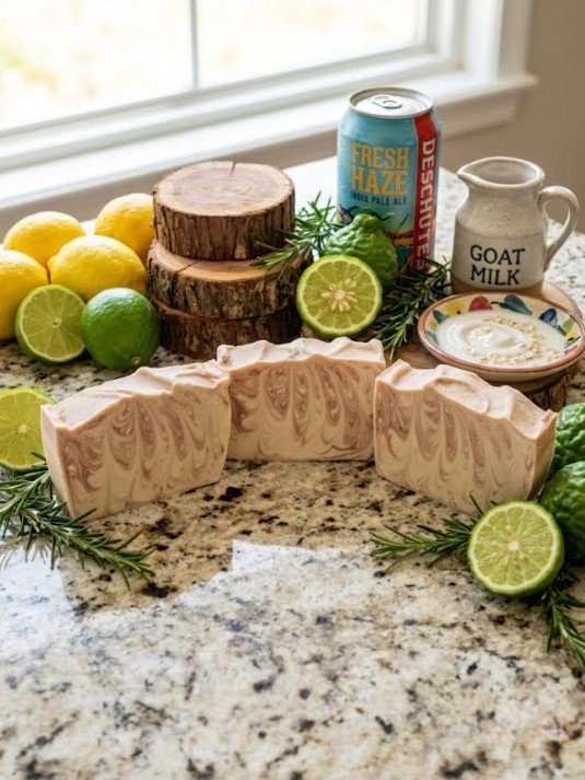 Hazy Citrus Harvest Goat Milk & Beer Soap