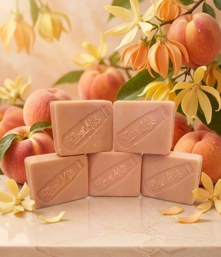 Peach & Ylang Ylang Goat Milk Soap (minimal scent)